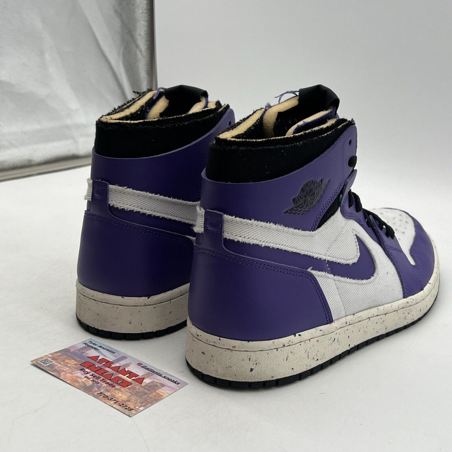Size 11 - Air Jordan 1 Zoom Comfort High Crater Purple Black White (CT0978-501)