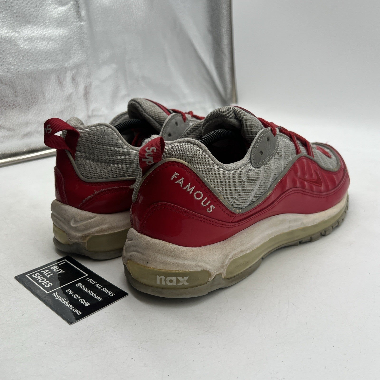 Size 11.5 - Nike Supreme x Air Max 98 Red (844694-600)