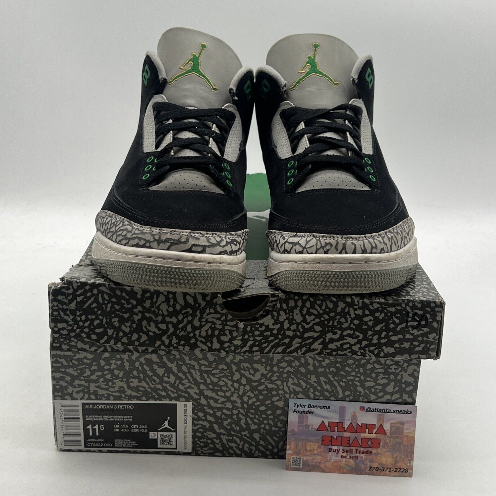 Size 11.5 - Air Jordan 3 Retro Mid Pine Green (CT8532-030)