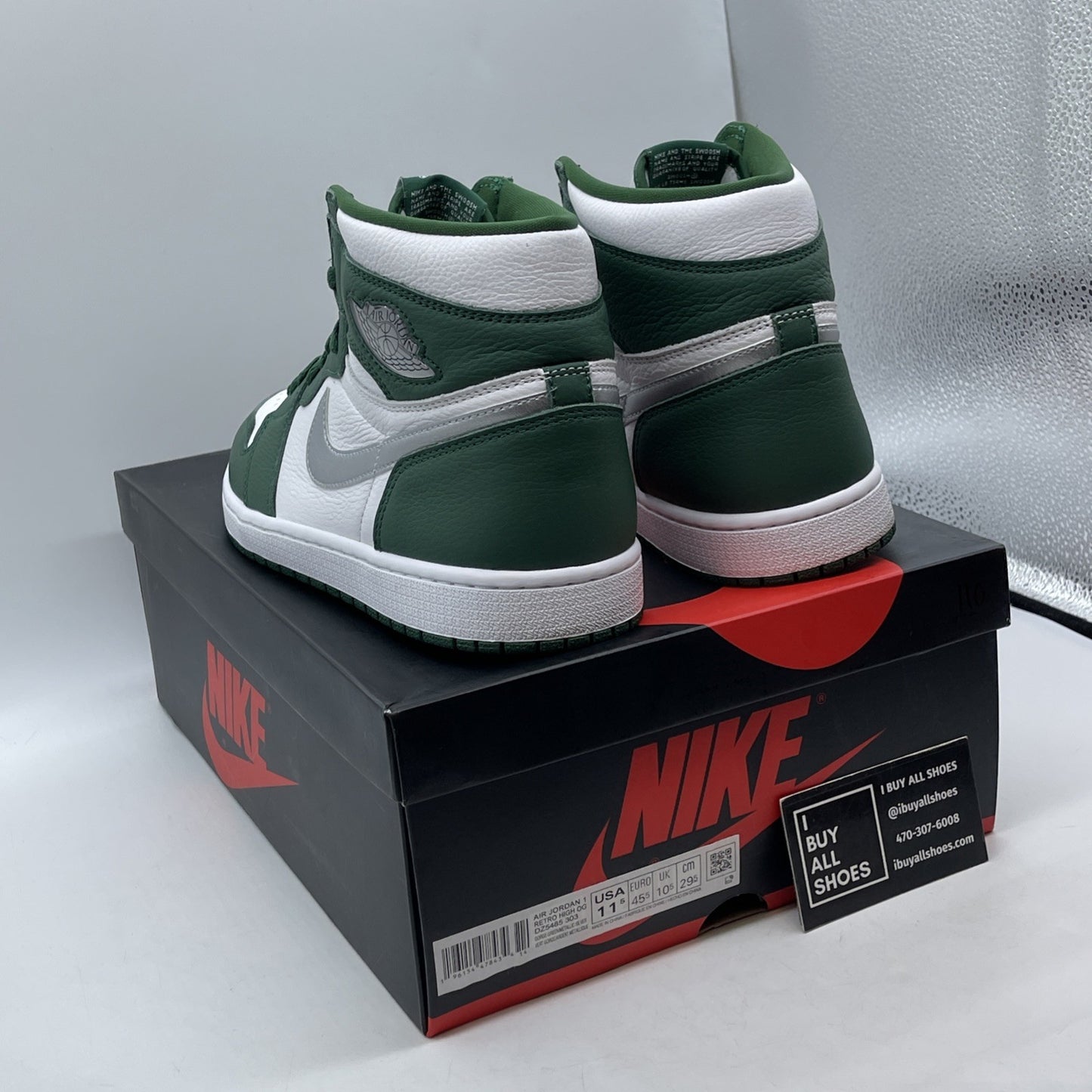 Size 11.5 - Jordan 1 Retro OG High Gorge Green White Silver (DZ5485-303)