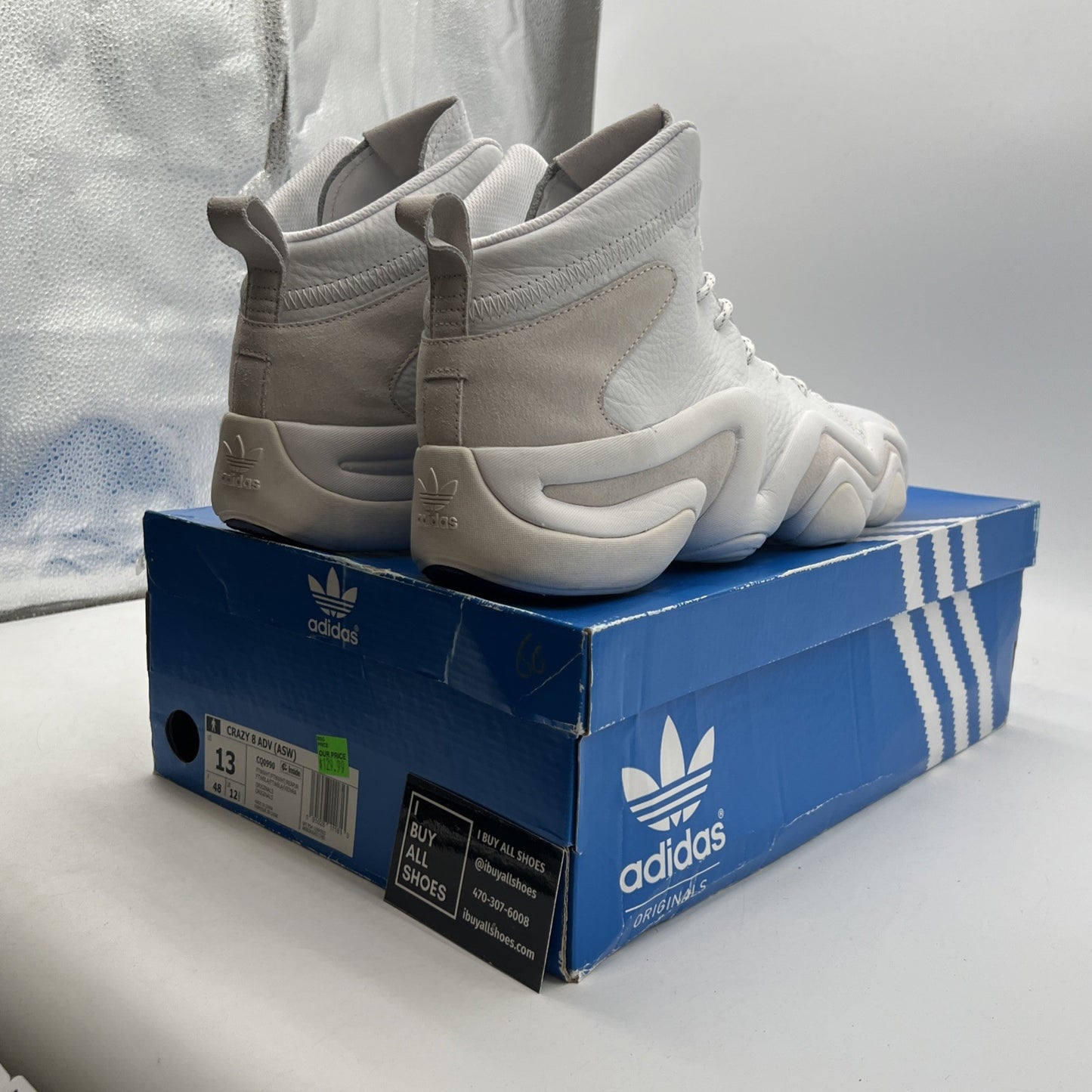 Size 13 - Adidas Crazy 8 ADV White (CQ0990)