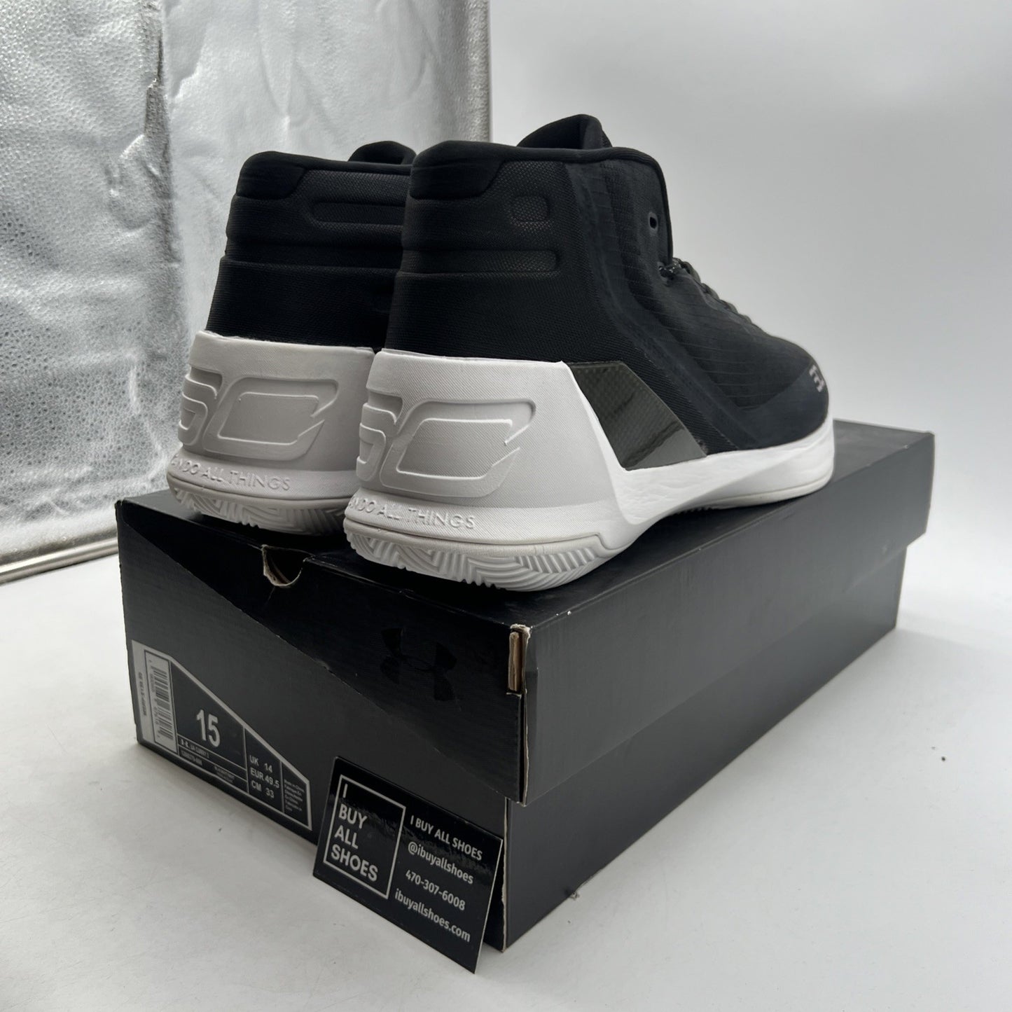 Size 15 - Under Armour Curry 3 Cyber Monday (1269279-006)