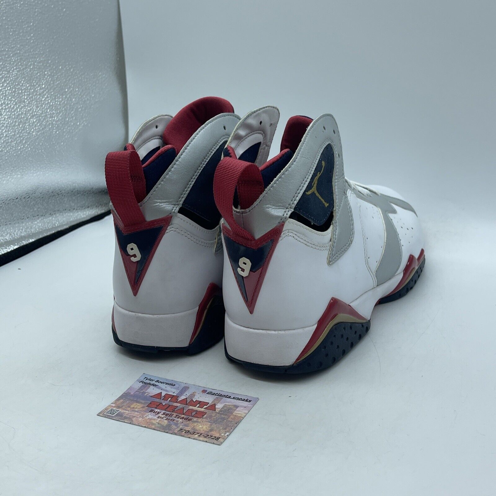 Size 11 - Air Jordan 7 Retro 2012 Olympic White Silver Leather Suede (304775-135