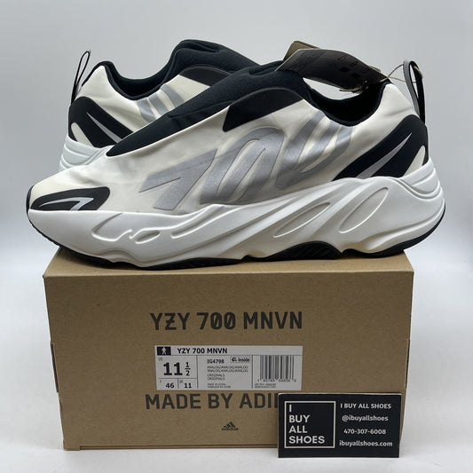 Size 11.5 - adidas Yeezy Boost 700 MNVN Laceless Analog White Black (IG4798)