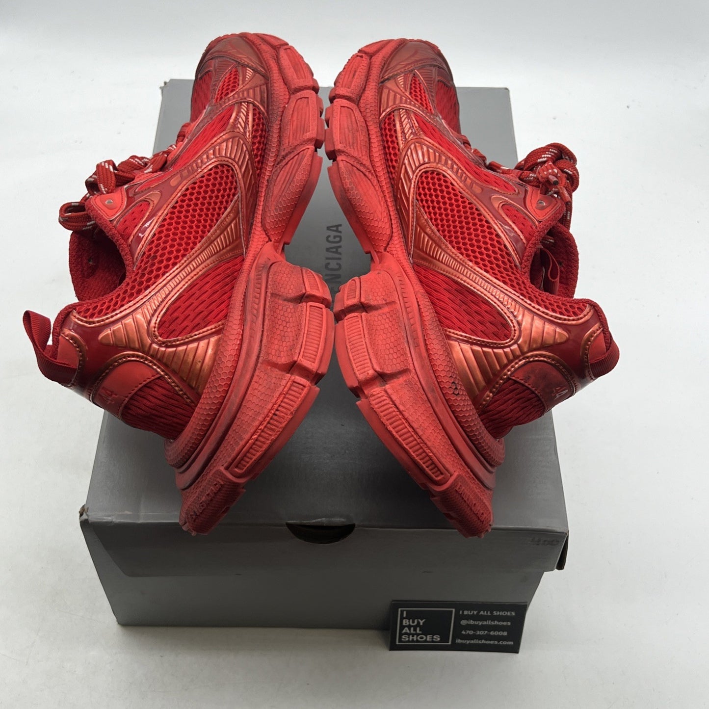 Size 11 - Balenciaga 3XL Distressed Sneakers in Red