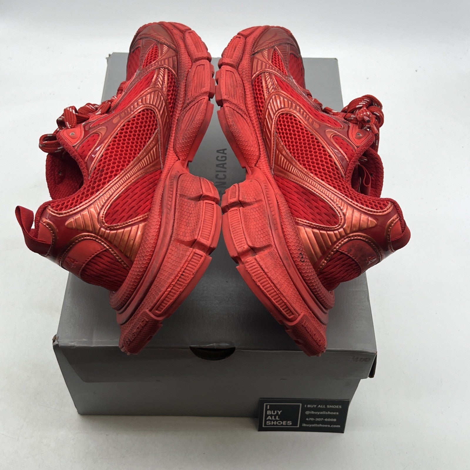 Size 11 - Balenciaga 3XL Distressed Sneakers in Red