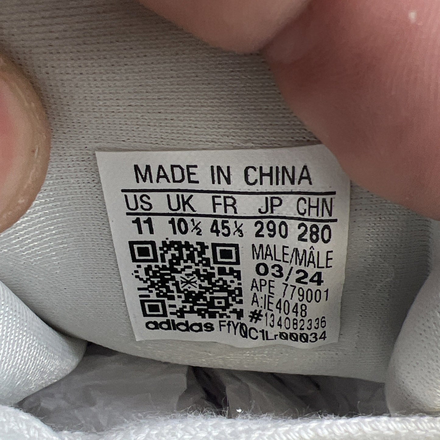 Size 11 - Adidas adiFOM Megaride Crystal White (IE4048)