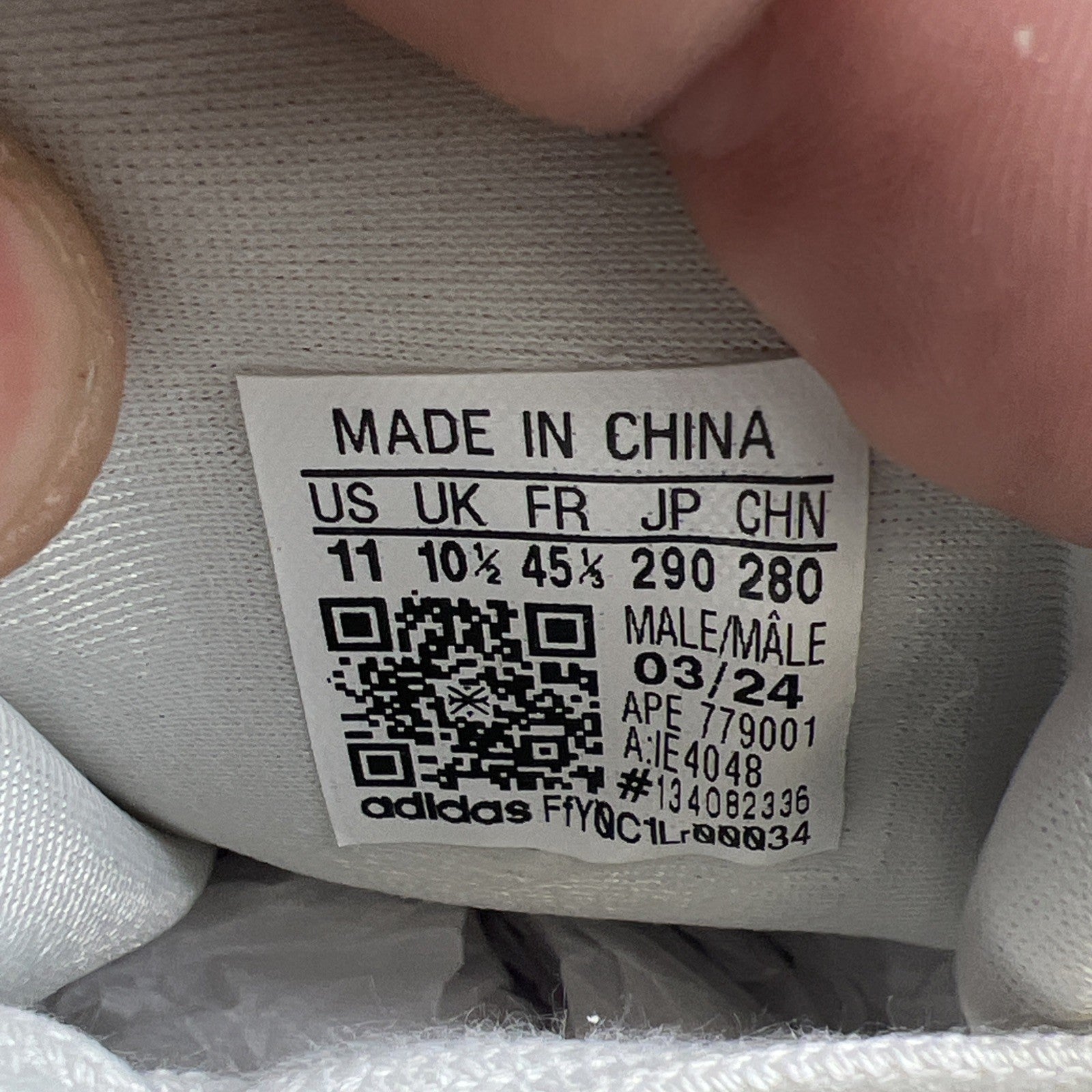 Size 11 - Adidas adiFOM Megaride Crystal White (IE4048)