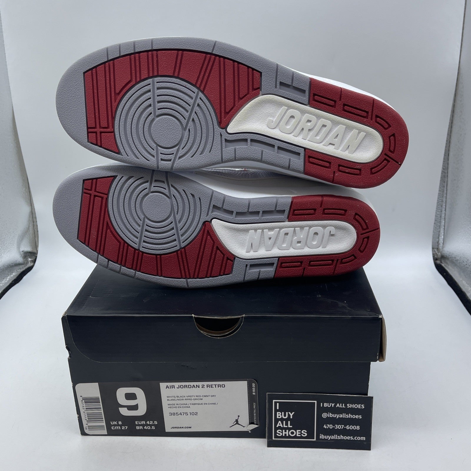 Size 9 - Air Jordan 2 Retro Chicago Home (385475-102)