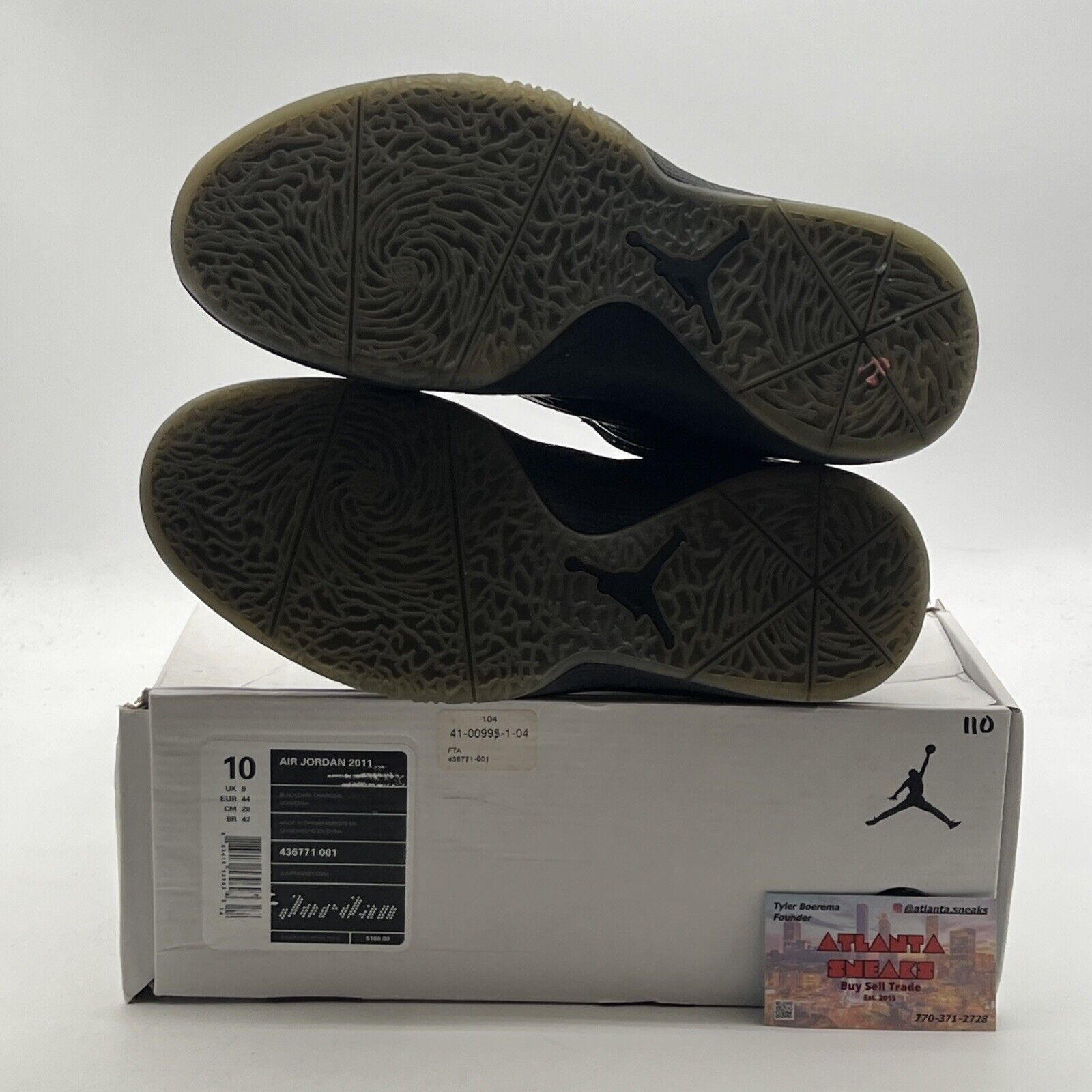 Size 10 - Air Jordan 2011 Black Dark Charcoal (436771-001)
