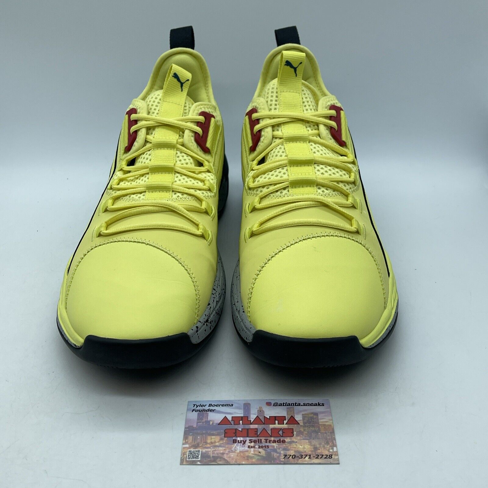 Size 13 - PUMA Uproar Spectra Yellow Black Blue Red Suede Leather  (192979-03)