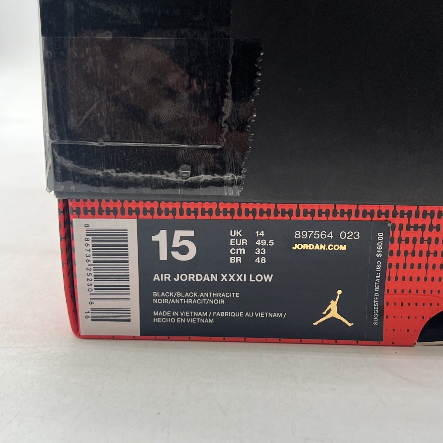 Size 15 - Air Jordan 31 Low Black (897564-023)