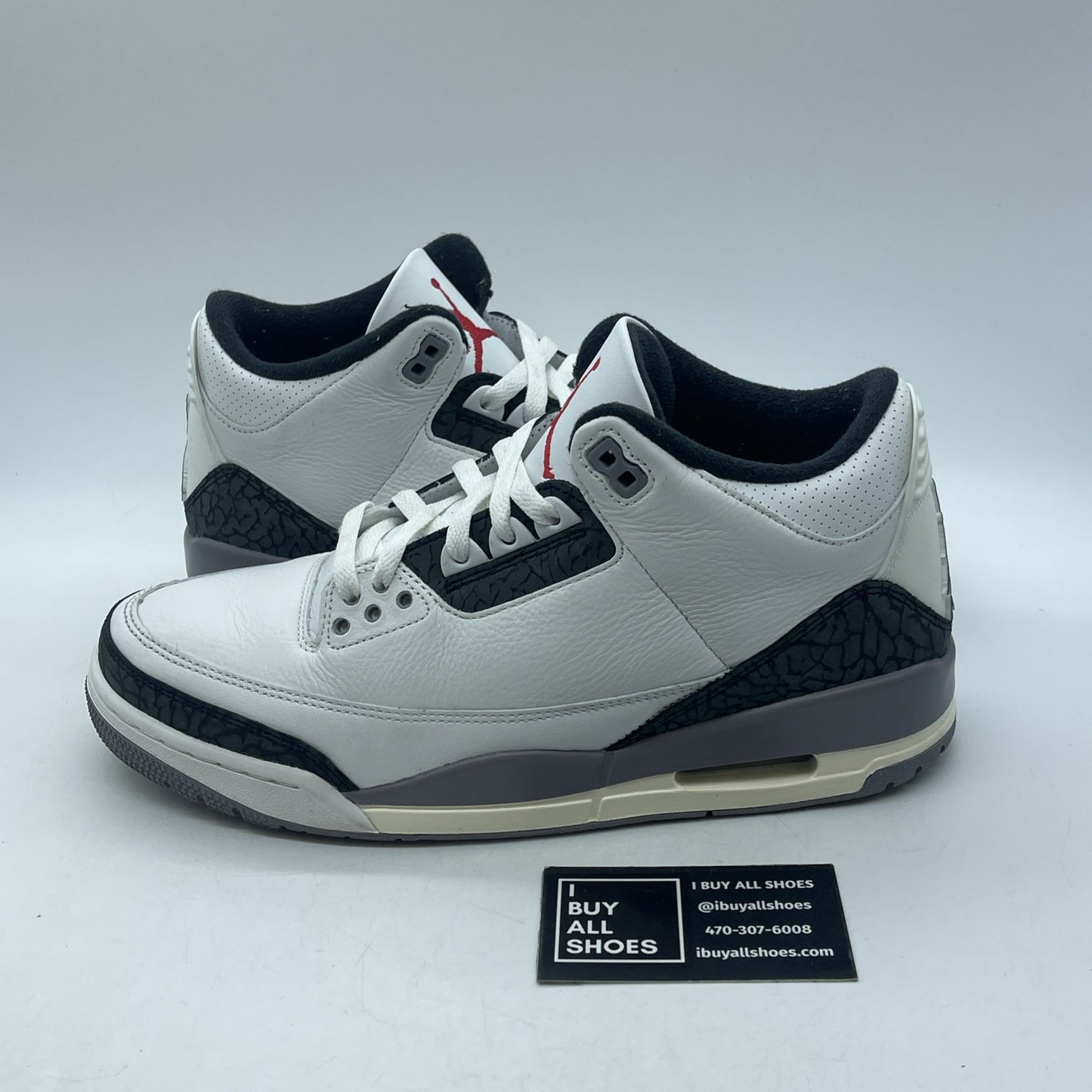Size 10 - Air Jordan 3 Retro Cement Grey White Suede Leather (CT8532-106)