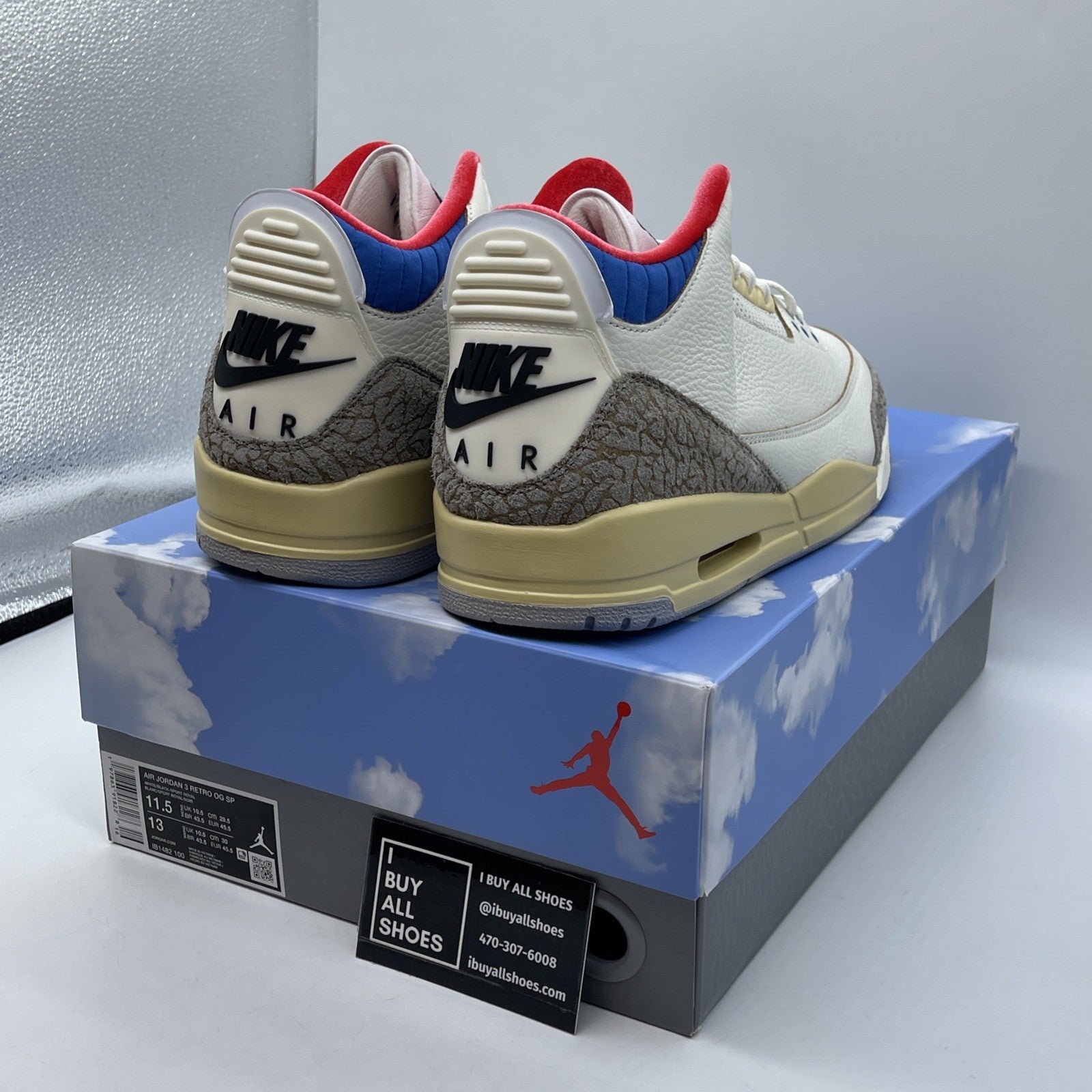 Size 11.5 - Air Jordan 3 Retro Seoul 2.0 Grey Brown Suede Leather (IB1482-100)
