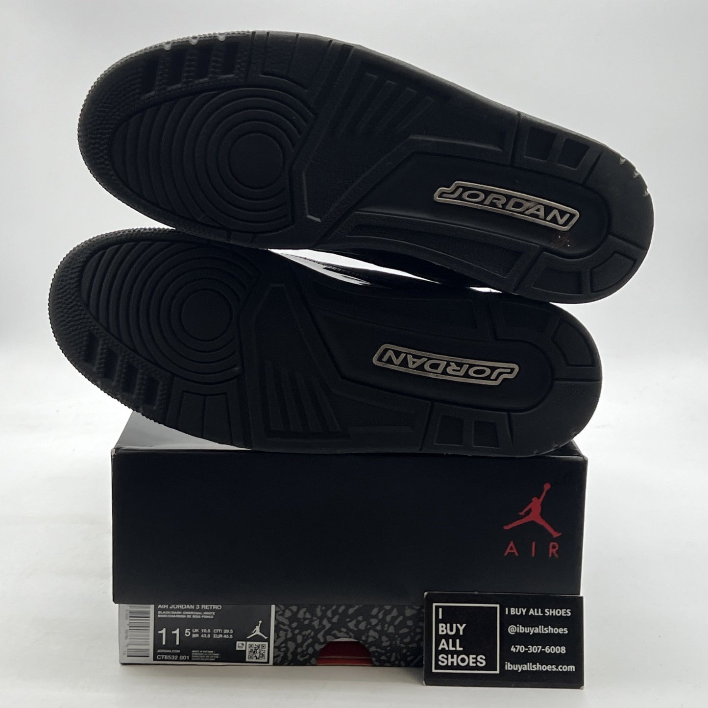 Size 11.5 - Air Jordan 3 Retro 2025 Black Cat (CT8532-001)