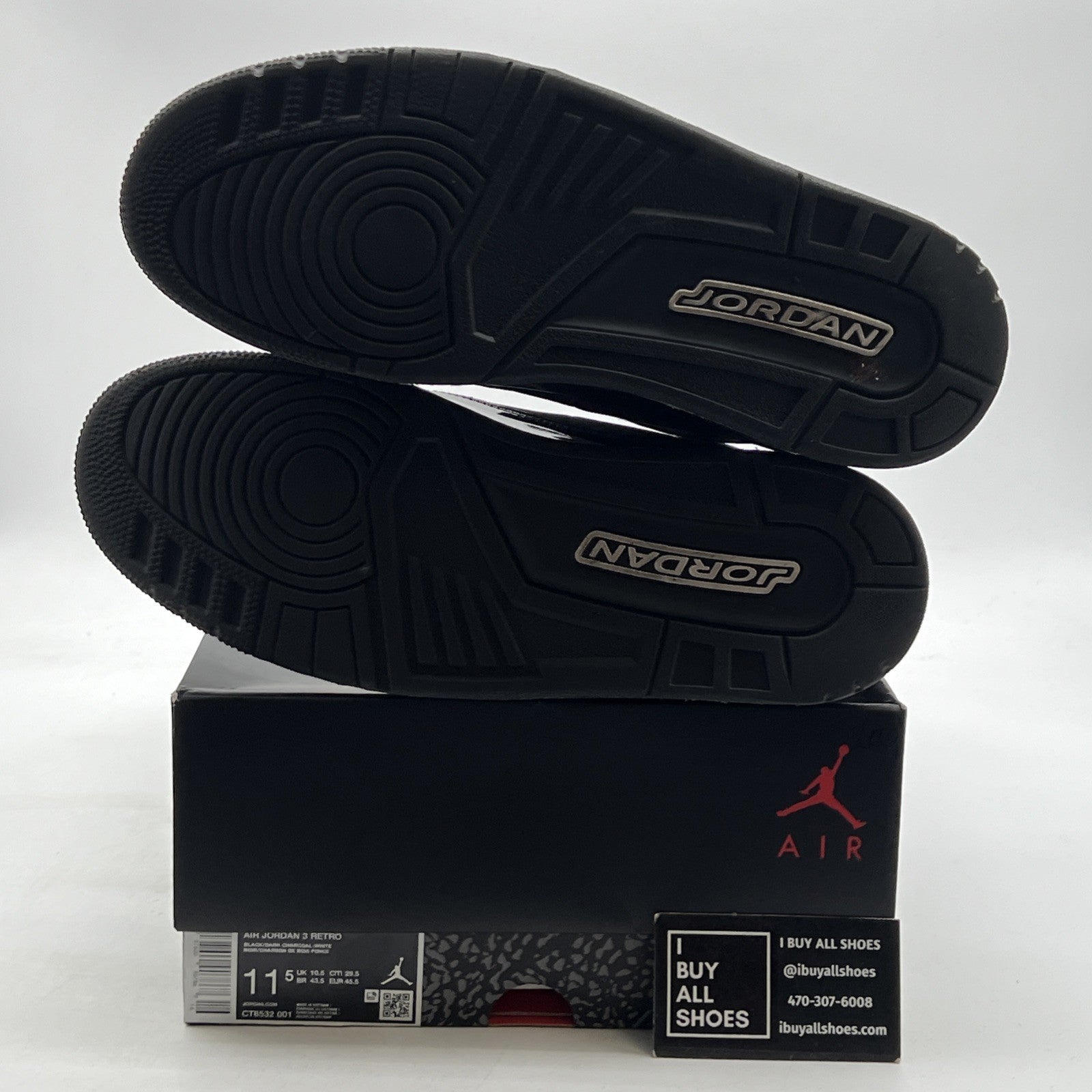 Size 11.5 - Air Jordan 3 Retro 2025 Black Cat (CT8532-001)