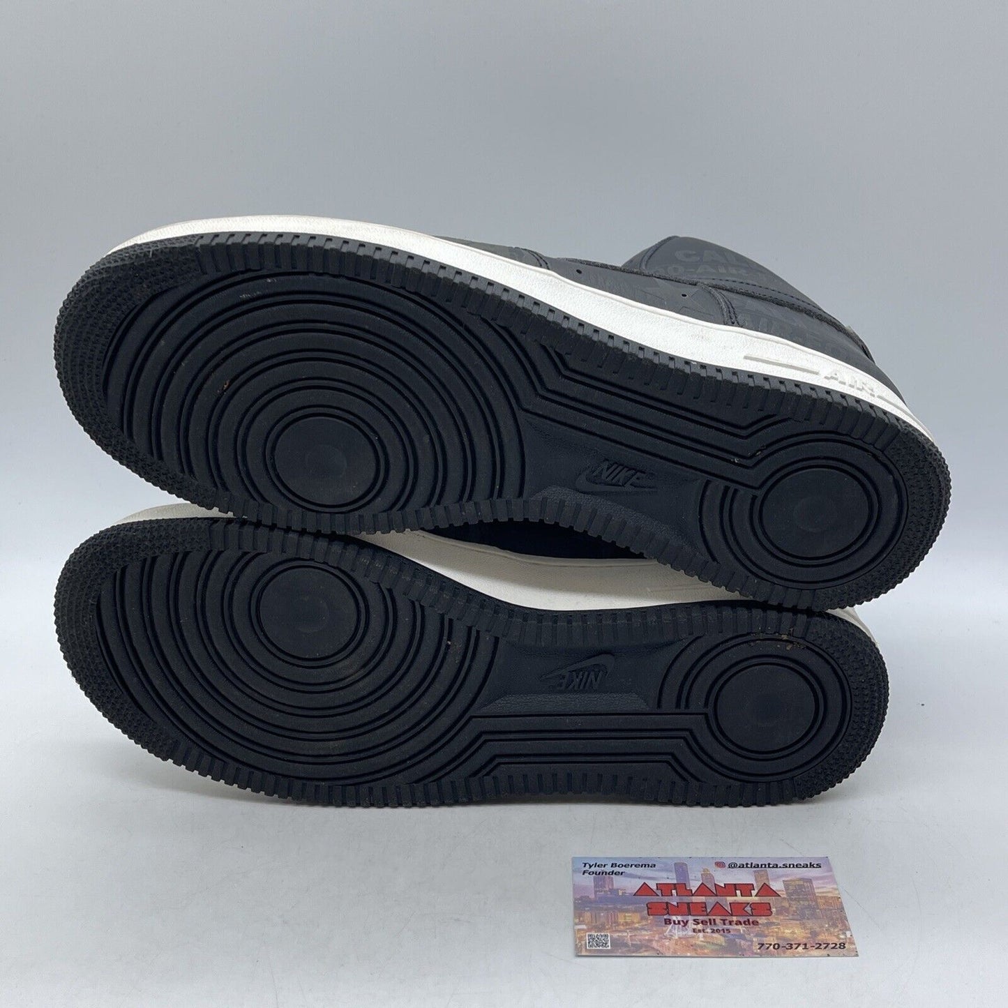 Size 11 - Nike Air Force 1 '07 Premium High Toll Free Pack - Black (CU1414-001)