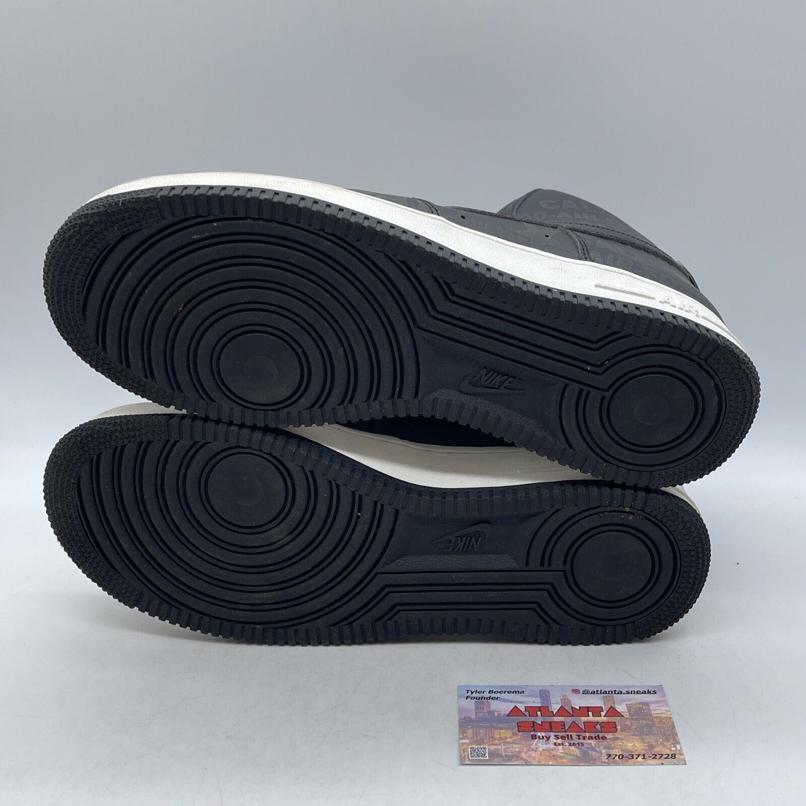 Size 11 - Nike Air Force 1 '07 Premium High Toll Free Pack - Black (CU1414-001)