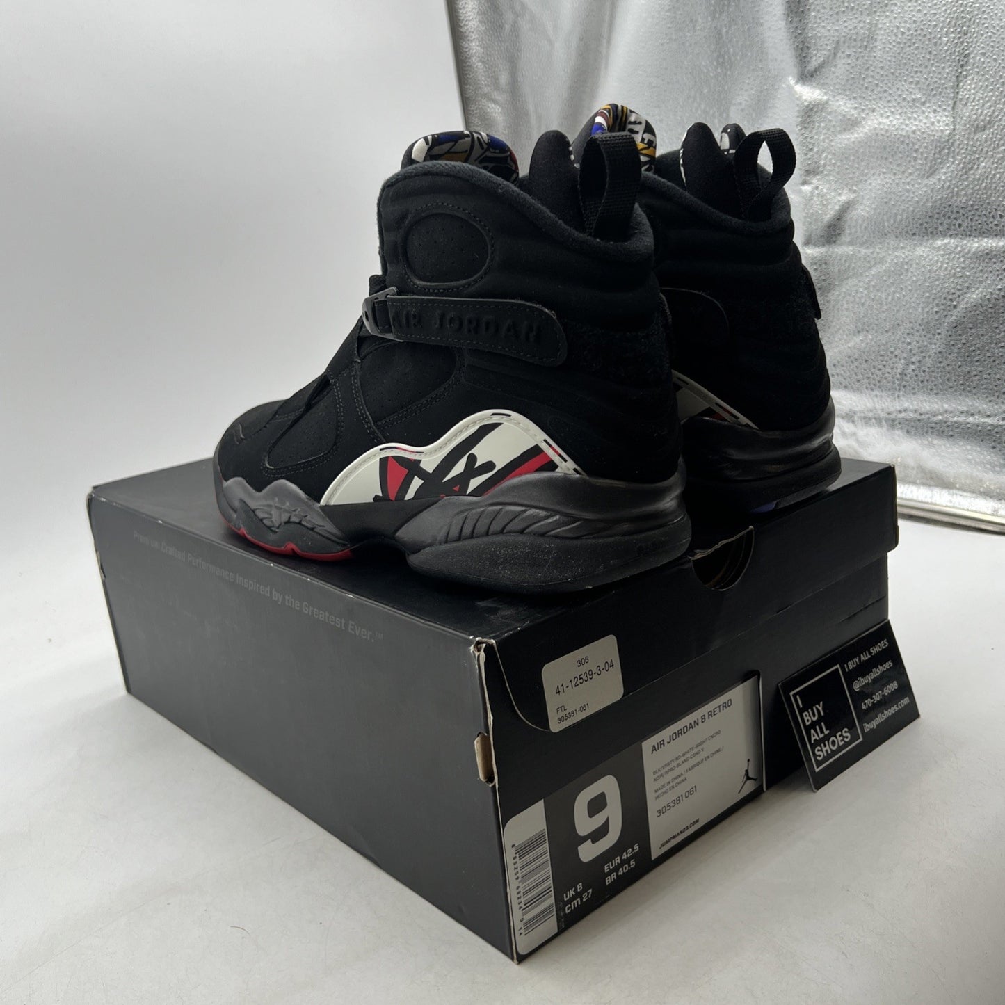 Size 9 - Air Jordan 8 Retro 2013 Playoff (305381-061)