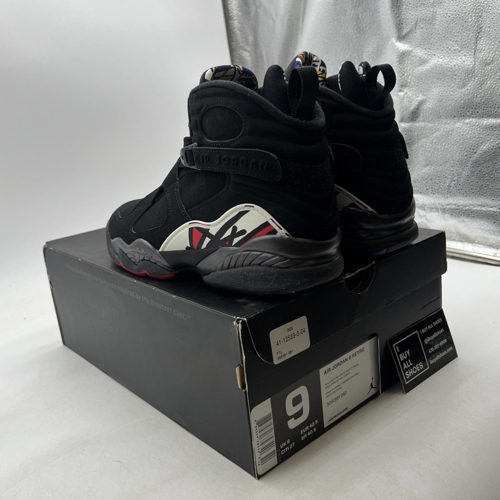 Size 9 - Air Jordan 8 Retro 2013 Playoff (305381-061)