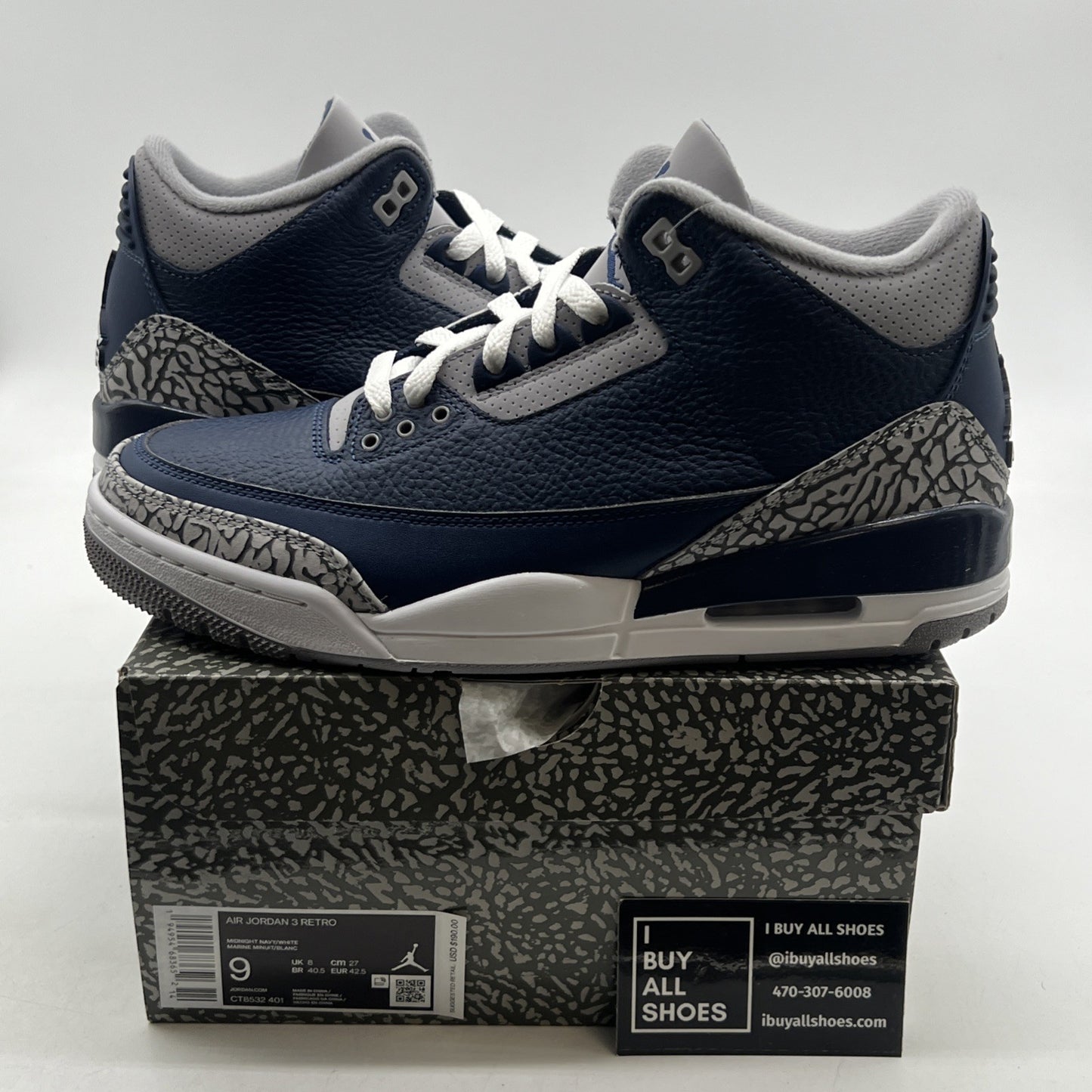Size 9 - Air Jordan 3 Retro Blue (CT8532-401)