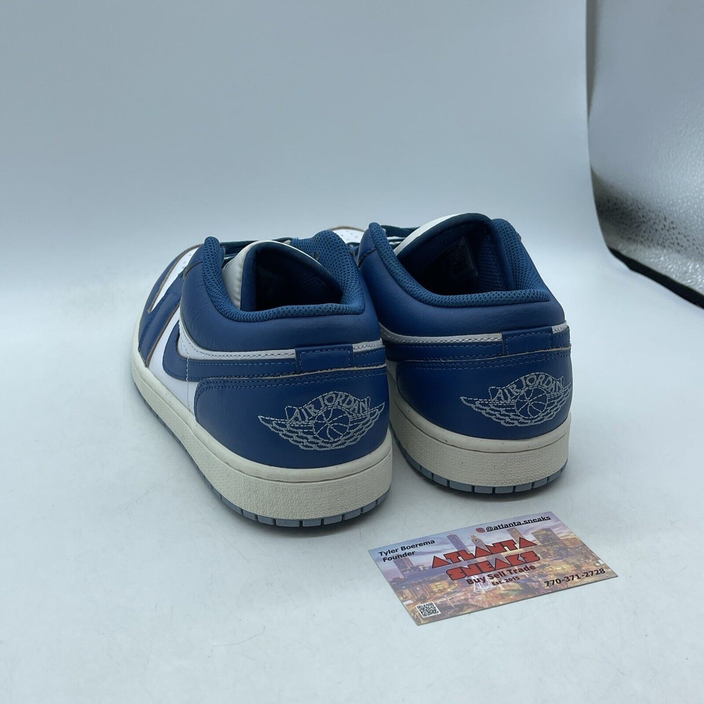 Size 8 - Air Jordan 1 SE Low Industrial Blue White Leather (FN5214-141)