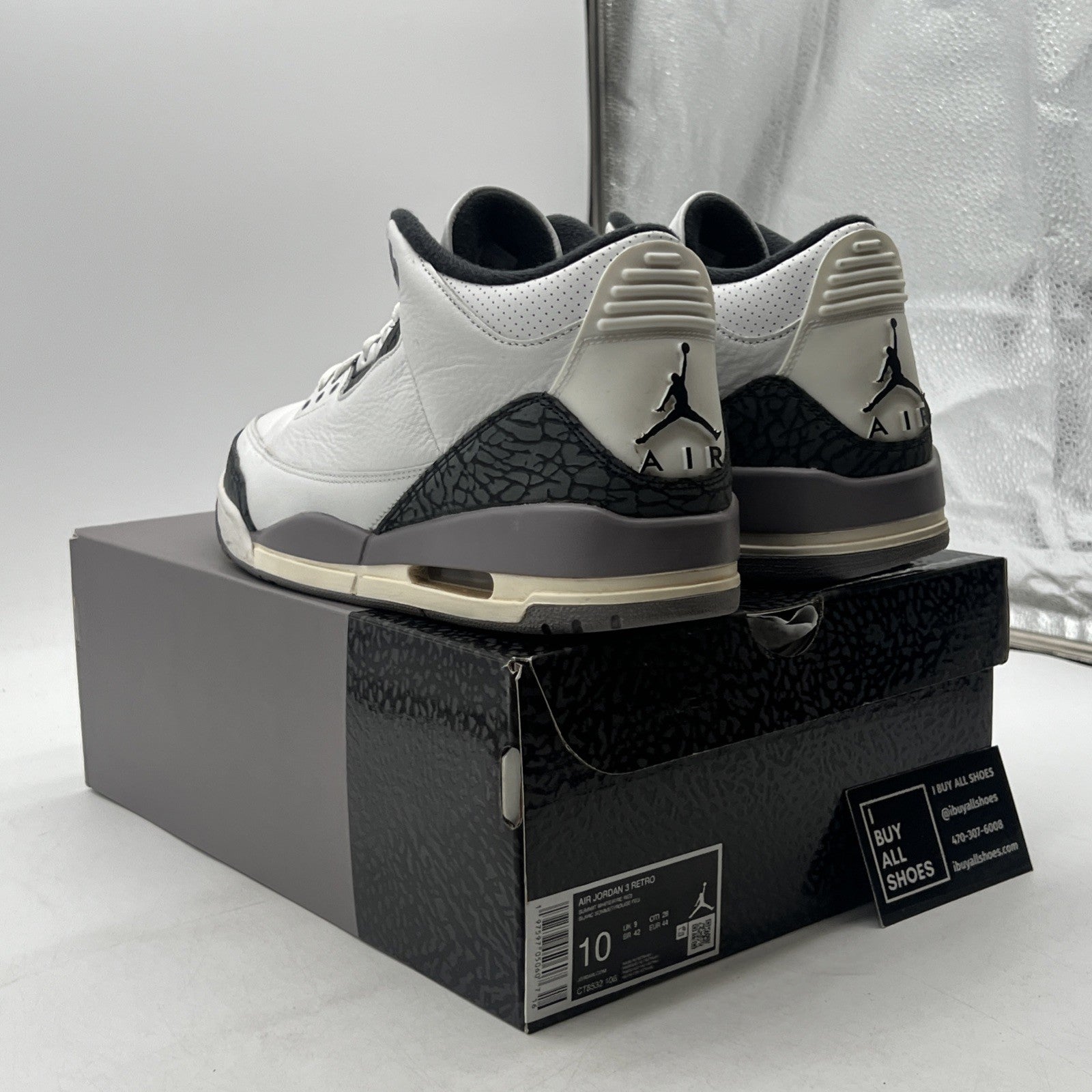 Size 10 - Air Jordan 3 Retro Cement Grey (CT8532-106)