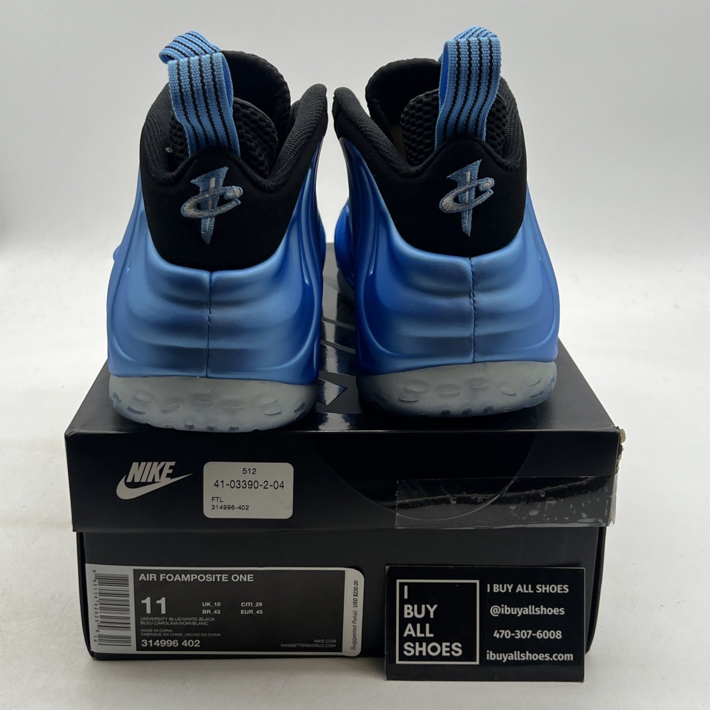 Size 11 - Nike Air Foamposite One University Blue (314996-402)