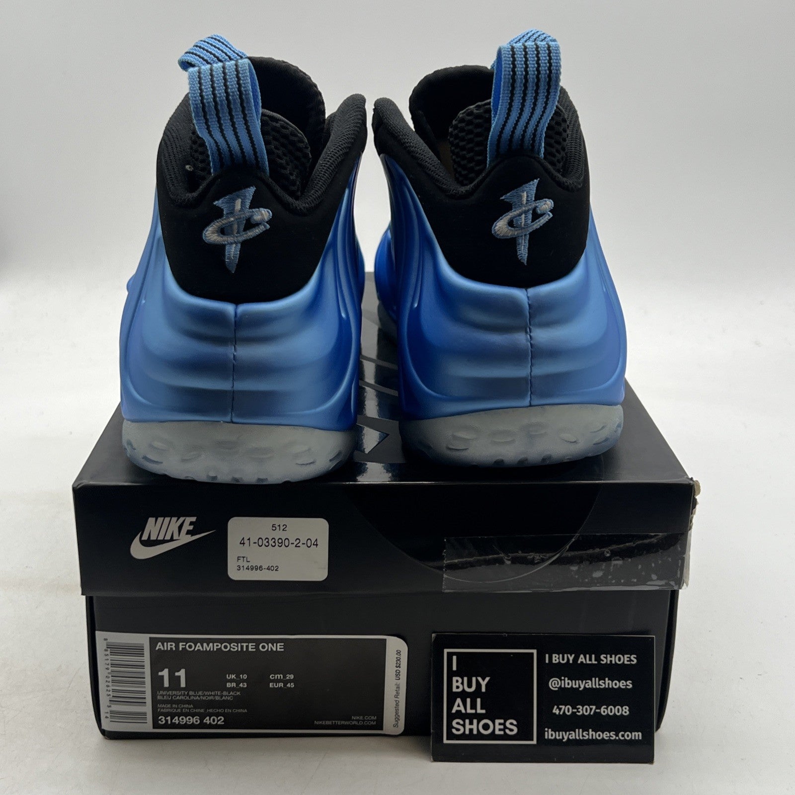 Size 11 - Nike Air Foamposite One University Blue (314996-402)
