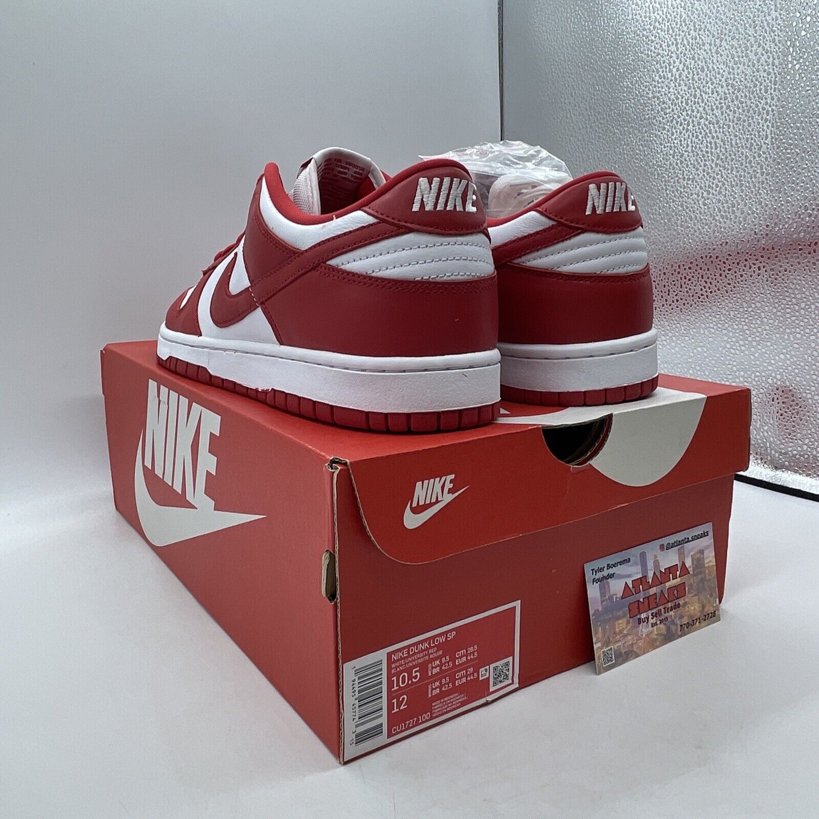 Size 10.5 - Nike Dunk Retro SP Low St. John's Red White Leather (CU1727-100)
