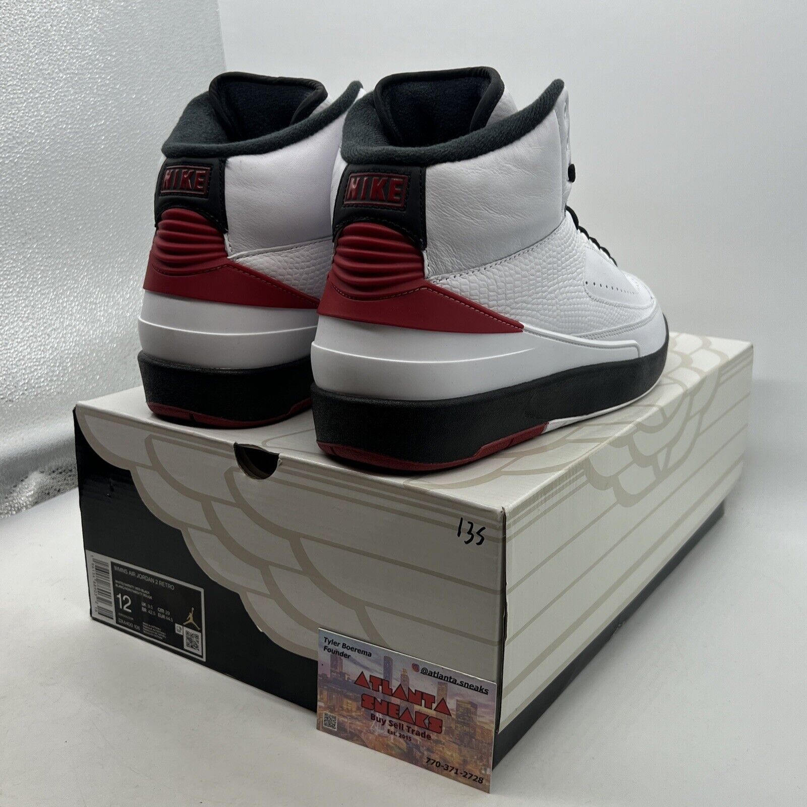 Size 12 - Air Jordan 2 Retro 2022 Chicago W White Black Red Leather (DX4400-106)