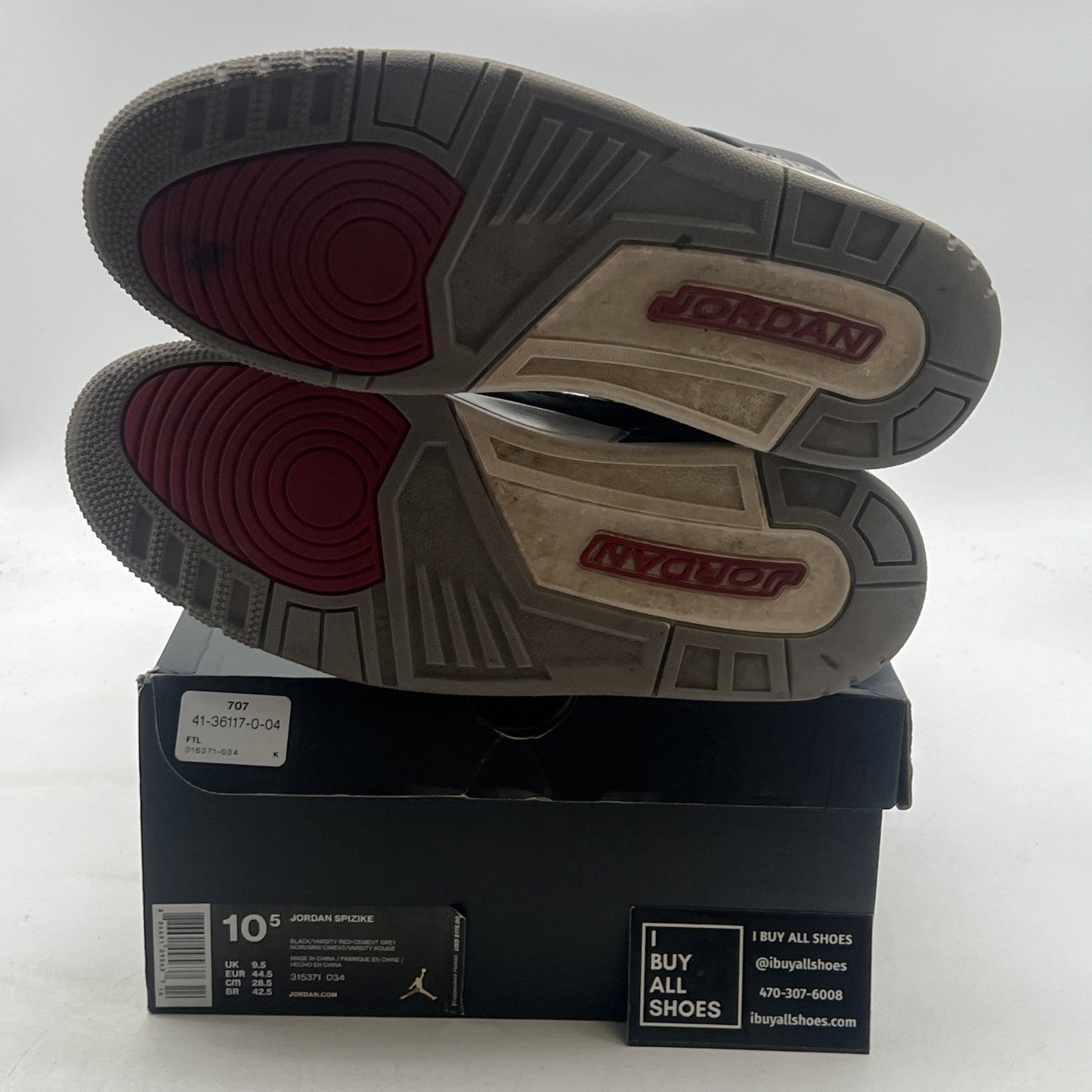 Size 10.5 - Jordan Spizike Black - (315371-034)