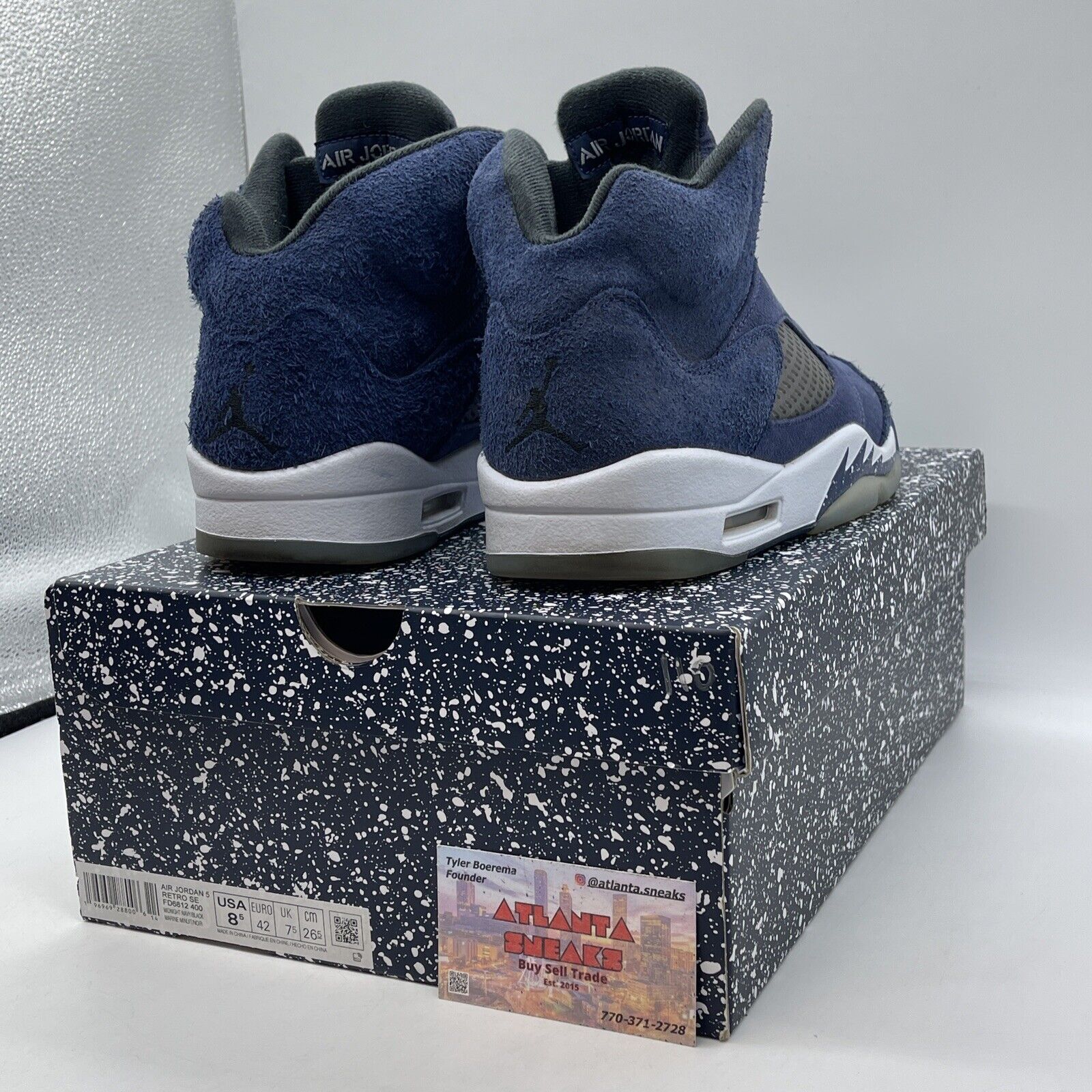 Size 8.5 - Air Jordan 5 Retro SE Midnight Navy Suede Leather (FD6812-400)