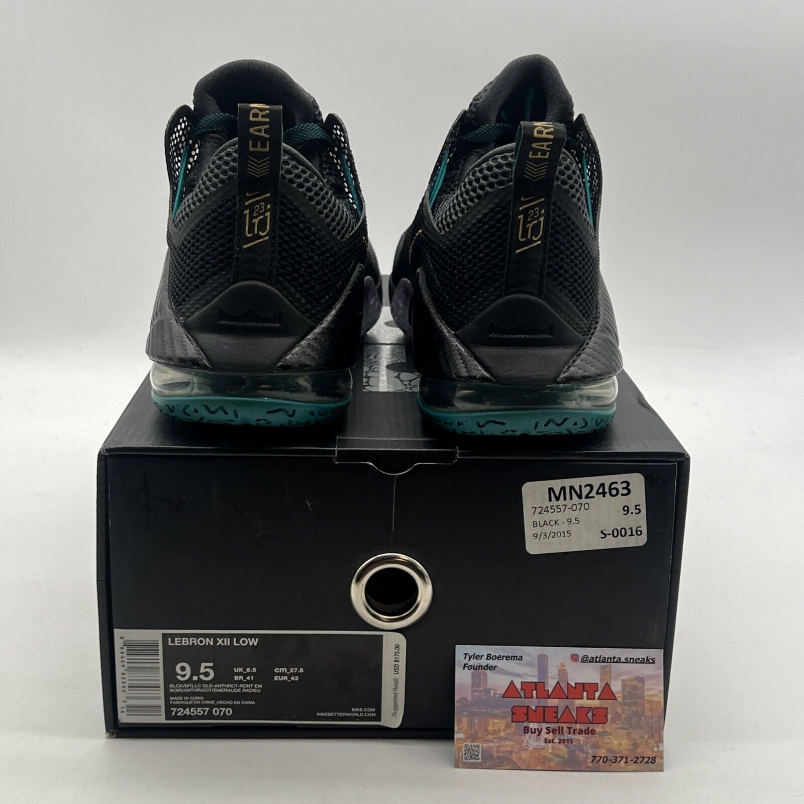 Size 9.5 - Nike LeBron 12 Low Carbon Fiber (724557-070)