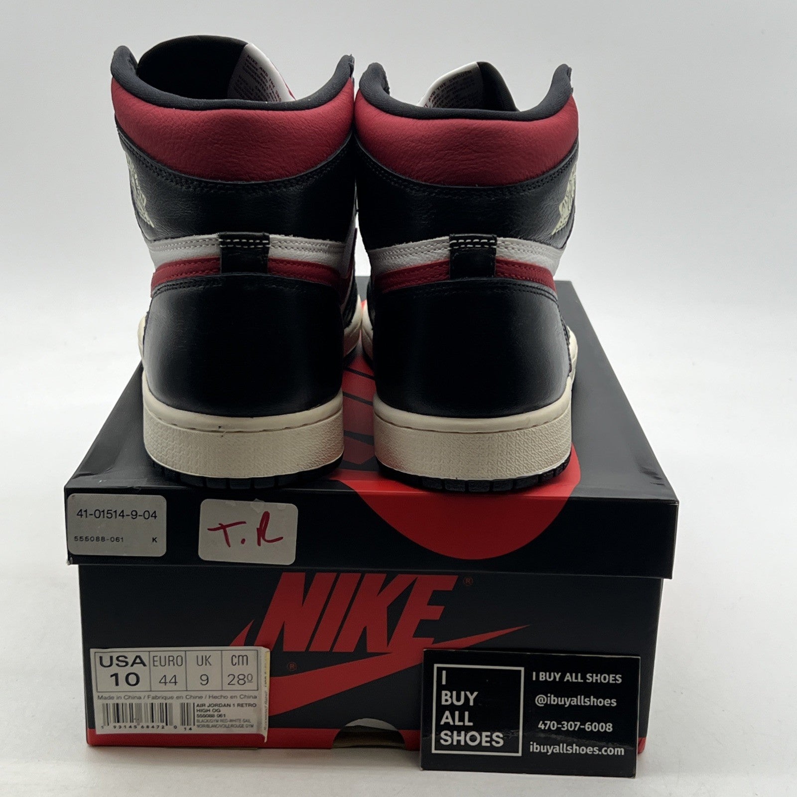 Size 10 - Air Jordan 1 Retro High OG Gym Red 2019 (555088-061)