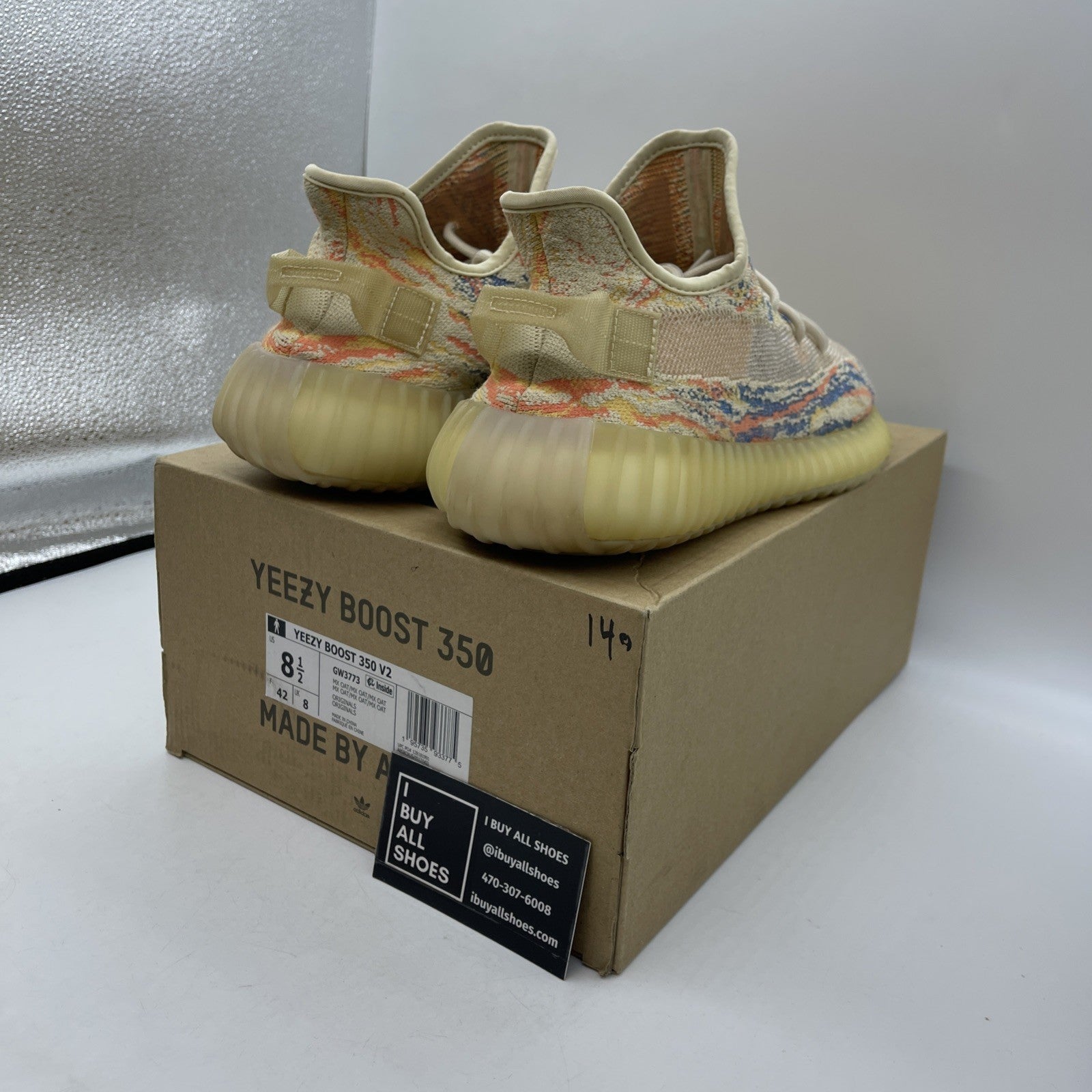Size 8.5 - adidas Yeezy Boost 350 V2 Low MX Oat Blue Orange Suede (GW3773)
