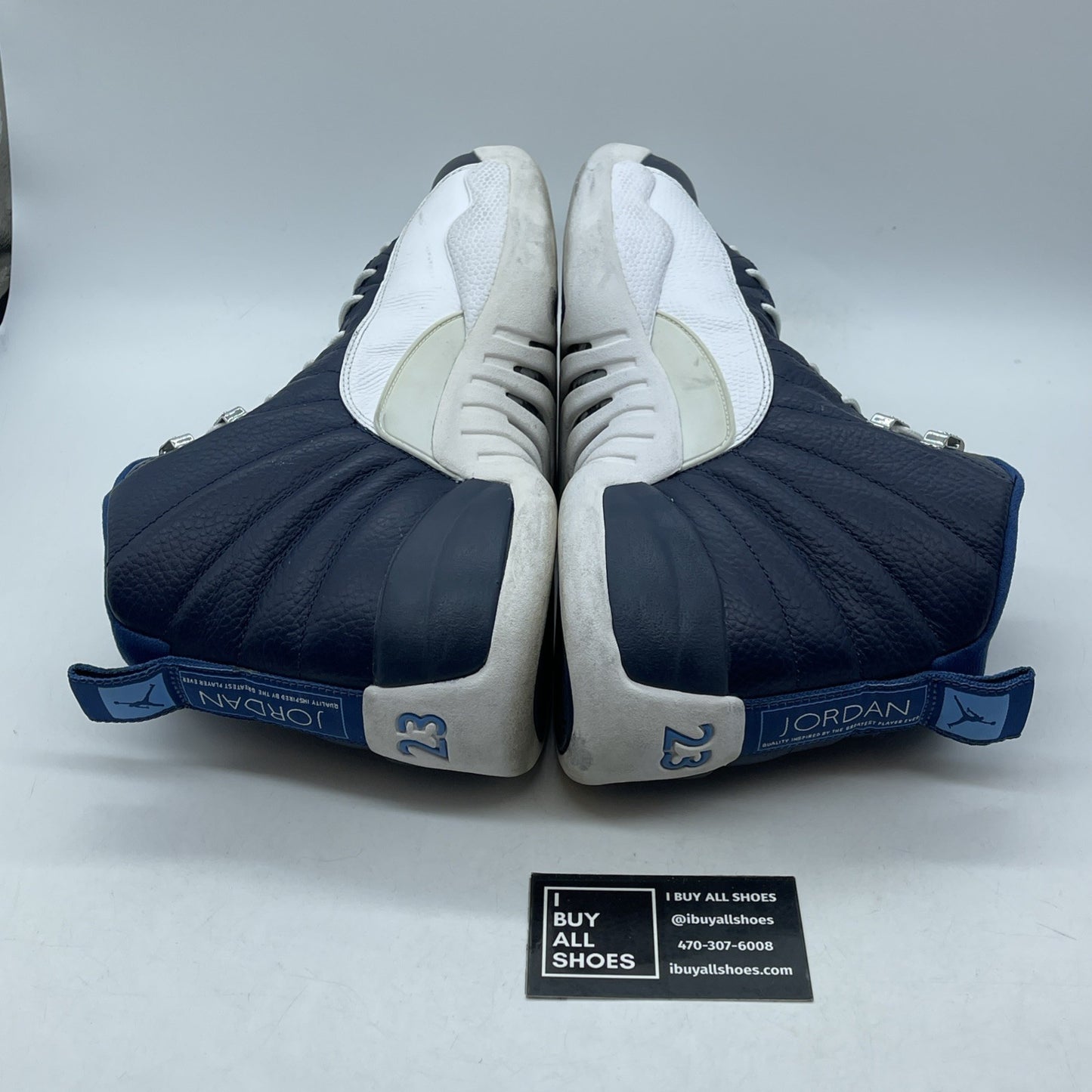 Size 13 - Air Jordan 12 Retro 2012 Obsidian Blue White Leather (130690-410)