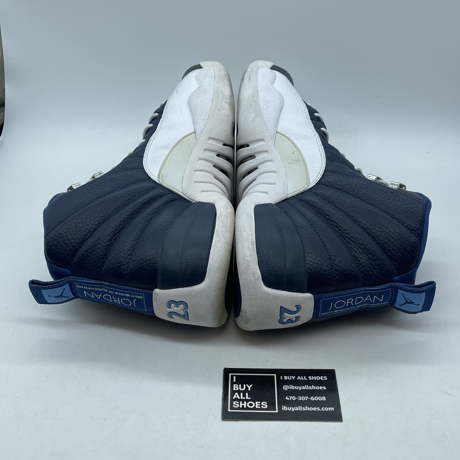 Size 13 - Air Jordan 12 Retro 2012 Obsidian Blue White Leather (130690-410)