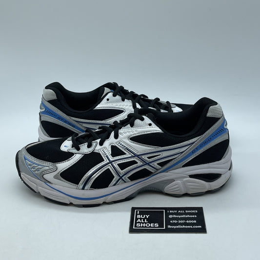 Size 9 -Asics Gt-2160 Black Pure Silver Bright Blue Suede Leather (1203A320-004)