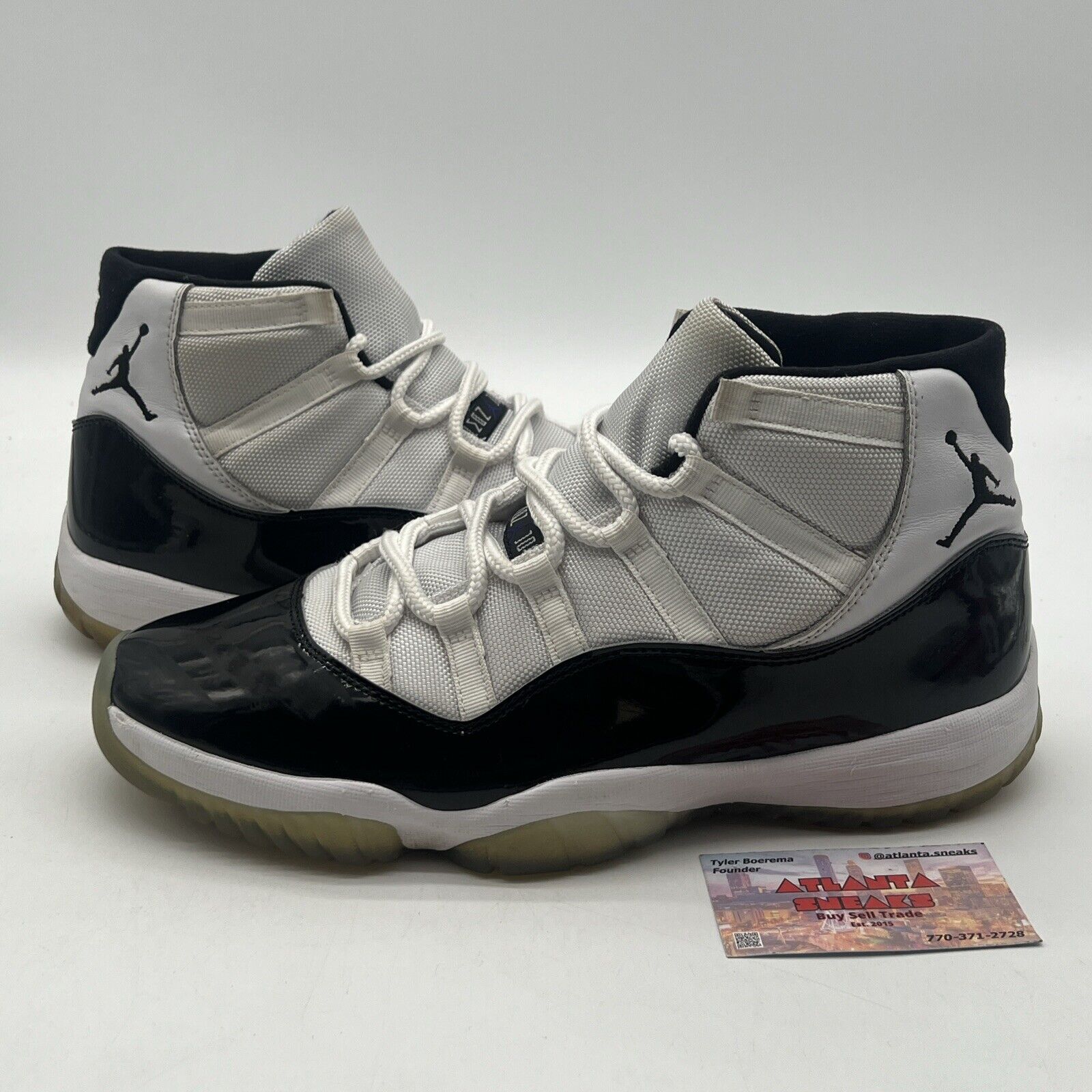 Size 11 - Jordan 11 Retro High Concord Black Leather (378037-100)