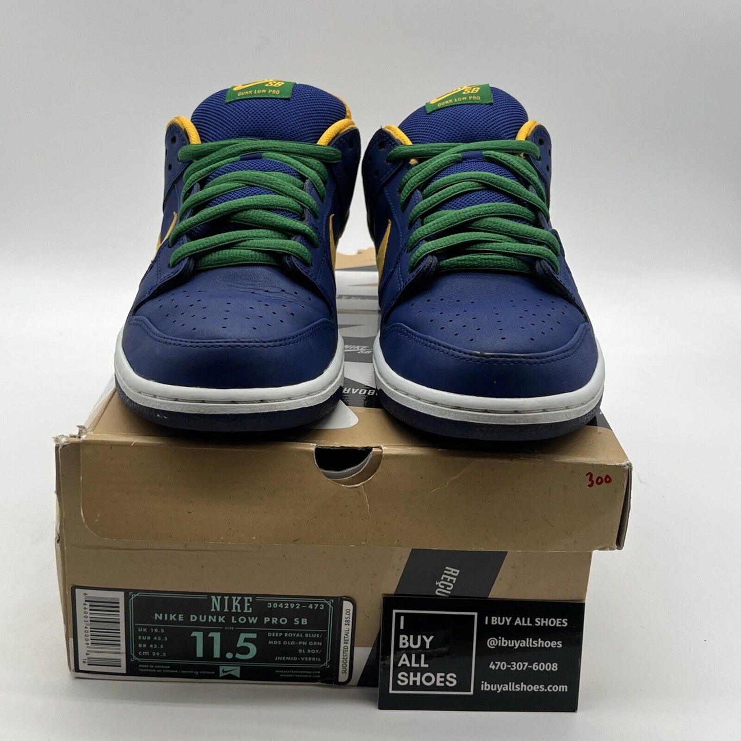 Size 11.5 - Nike Dunk Pro SB Low Royal Blue Midas Gold (304292-473)