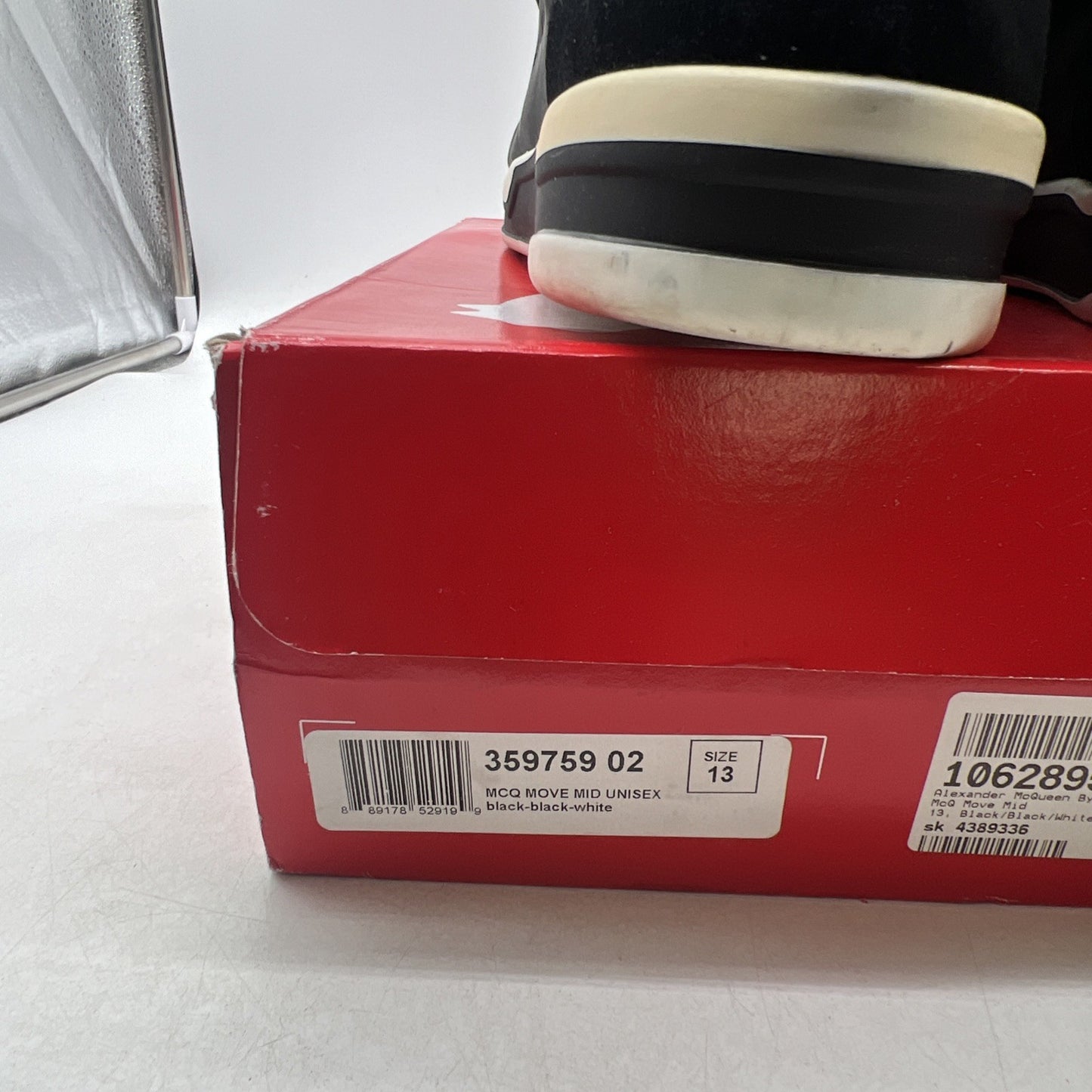 Size 13 - PUMA Move Mid x Alexander McQueen Black/Black-White (359759-02)