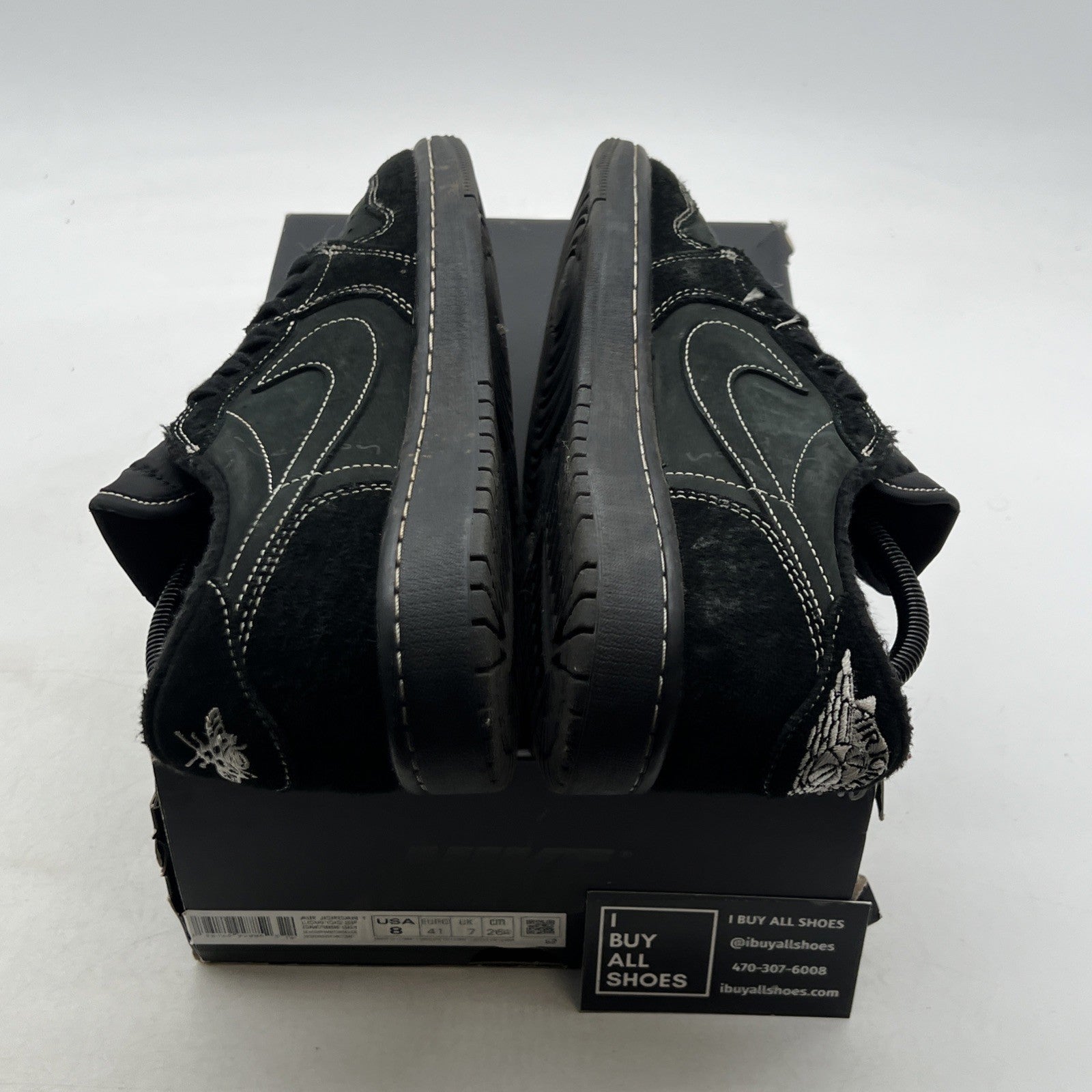 Size 8 - Air Jordan 1 Retro Low OG SP x Travis Scott Black Phantom (DM7866-001)
