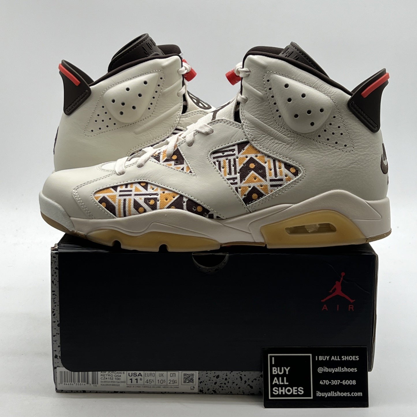 Size 11.5 - Air Jordan 6 Retro Quai 54 - Sail Gum (CZ4152-100)