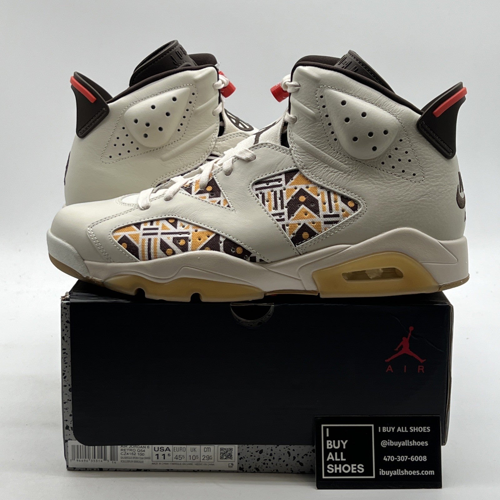 Size 11.5 - Air Jordan 6 Retro Quai 54 - Sail Gum (CZ4152-100)