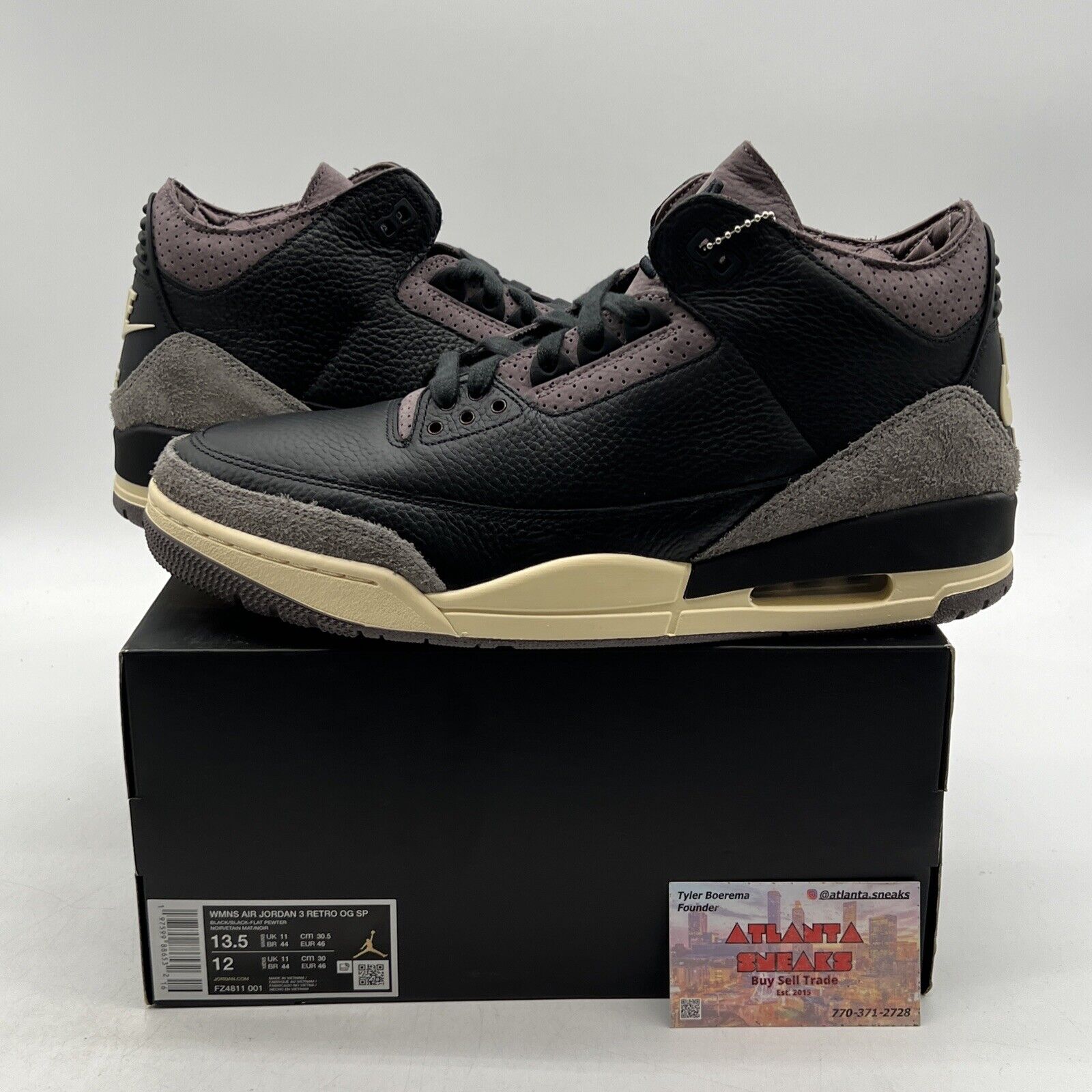 Size 13.5 - A Ma Maniére x Air Jordan 3 Retro While You Were Sleeping W