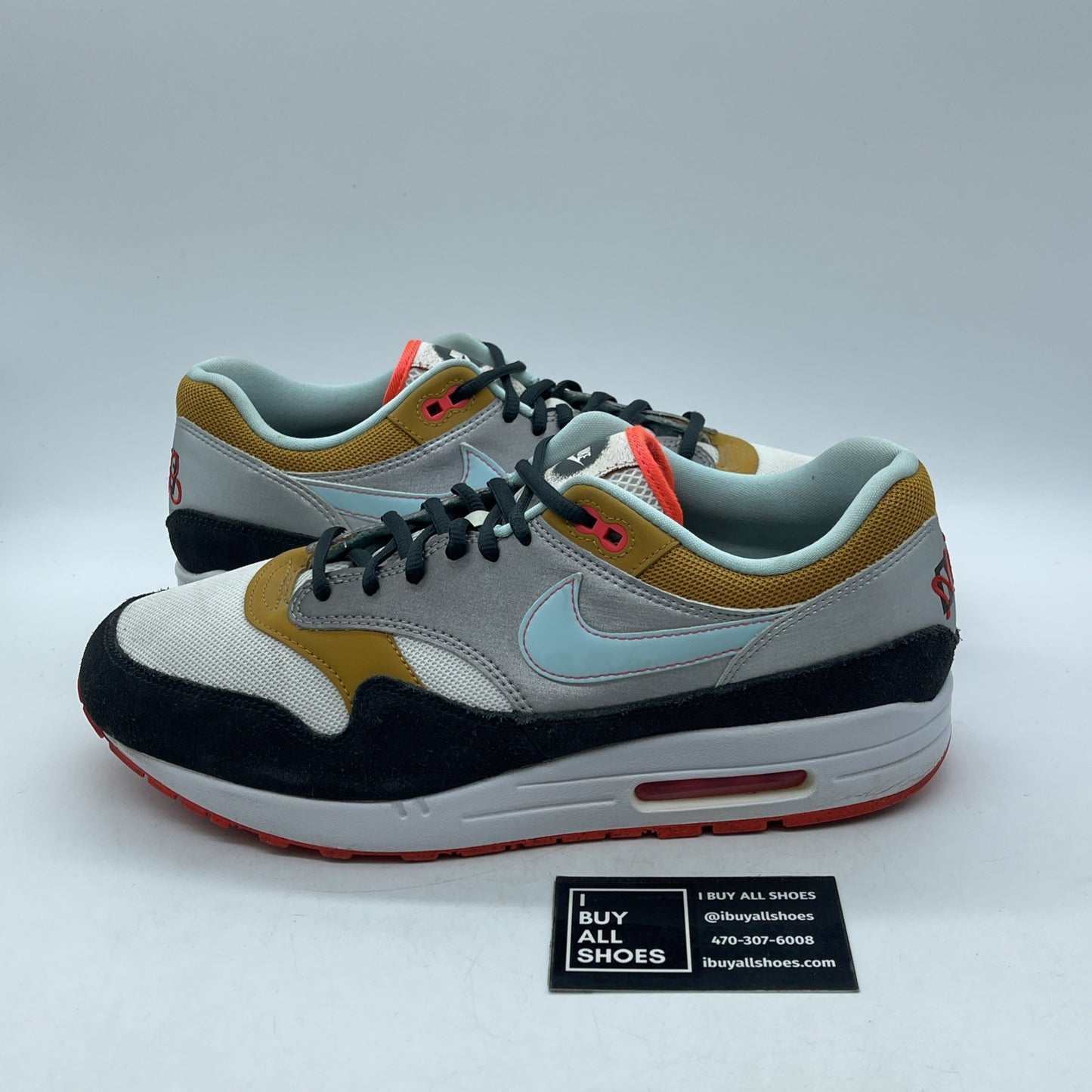 Size 11.5 - Nike Air Max 1 Graffiti Black White Grey Suede Leather (CZ8138-100)