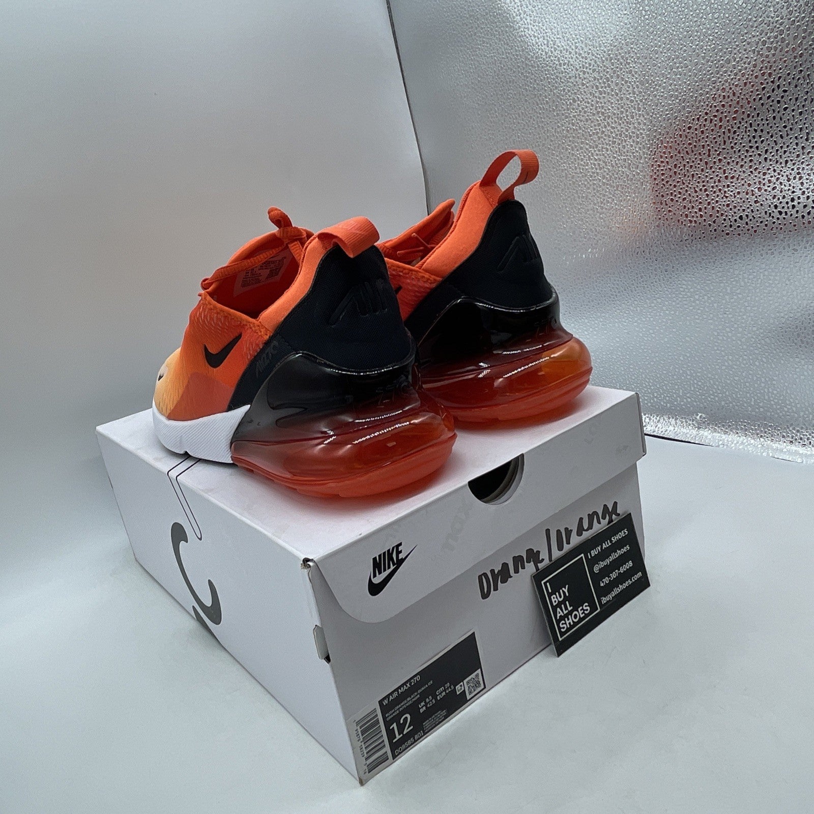 Size 12W - Nike Air Max 270 Orange Juice (DQ8585-801)