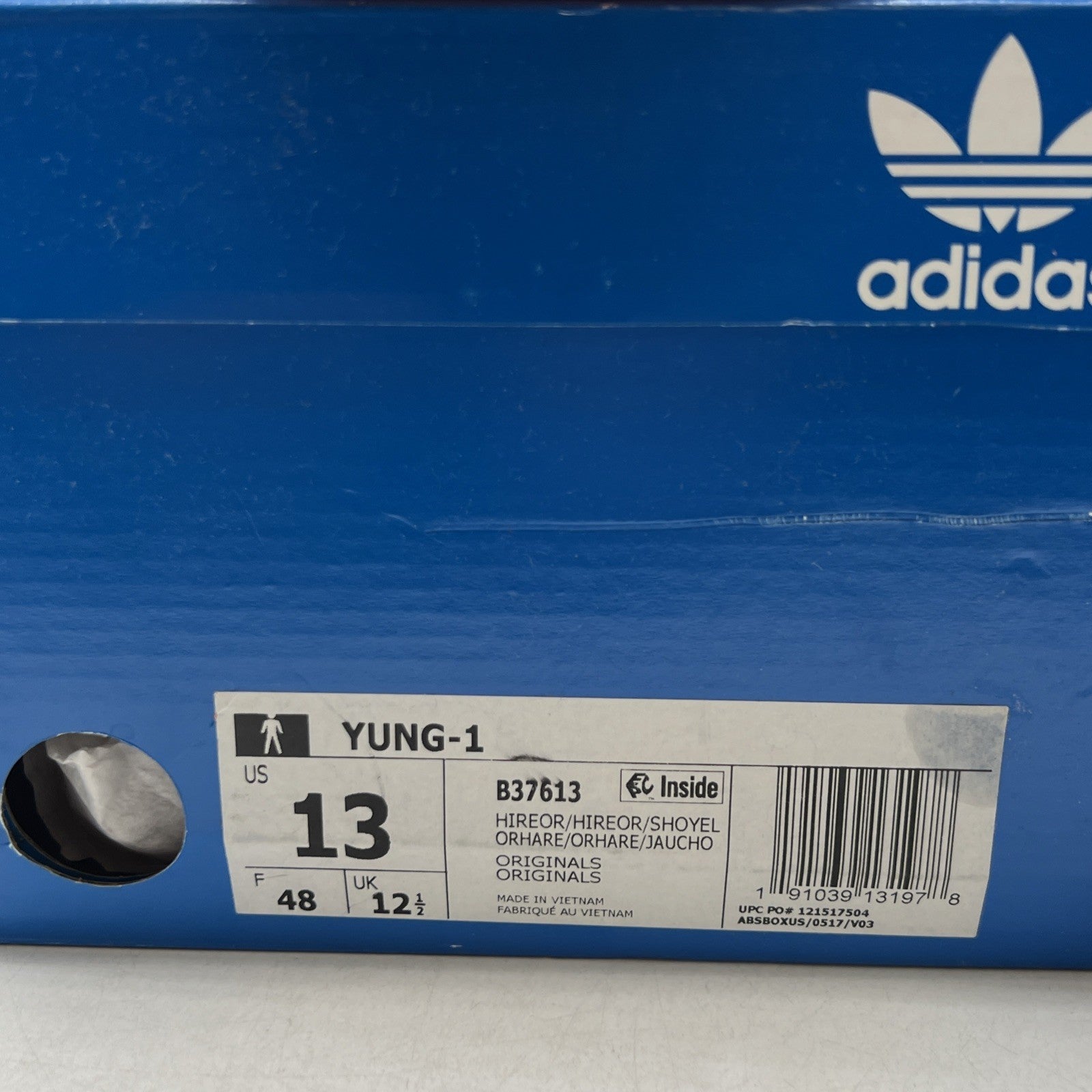 Size 13 - Adidas Yung-1 Hi-Res Orange (B37613)