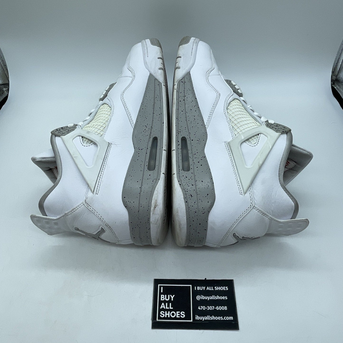 Size 13 - Jordan 4 Retro Mid White Oreo Grey Leather (CT8527-100)